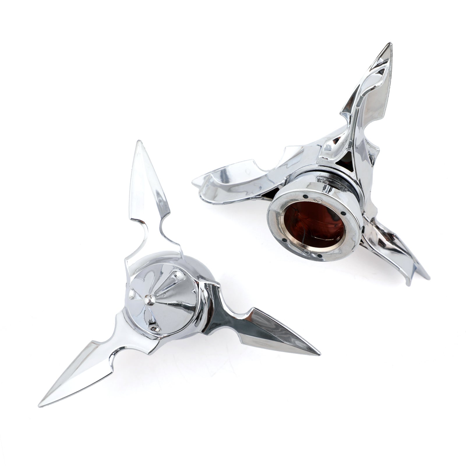 Copridado tappo asse anteriore con lama tornita cromata per Harley Softail Touring generico