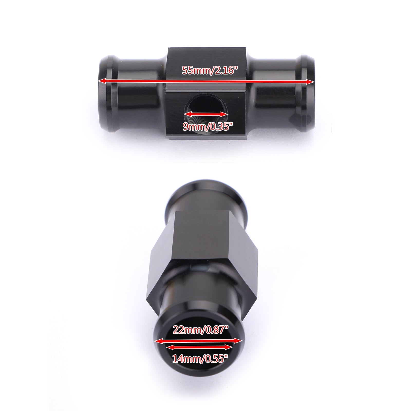 Adaptador de manguera de radiador para motocicleta, medidor de Sensor de temperatura del agua de 22mm, genérico