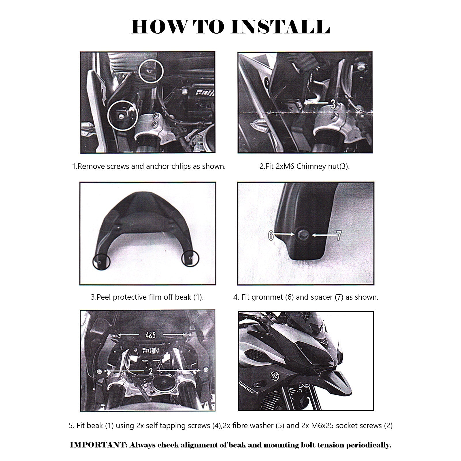 2015-2018 Yamaha FJ-09 MT-09 Tracer etulokasuoja Pyörän suojuksen nokan jatke