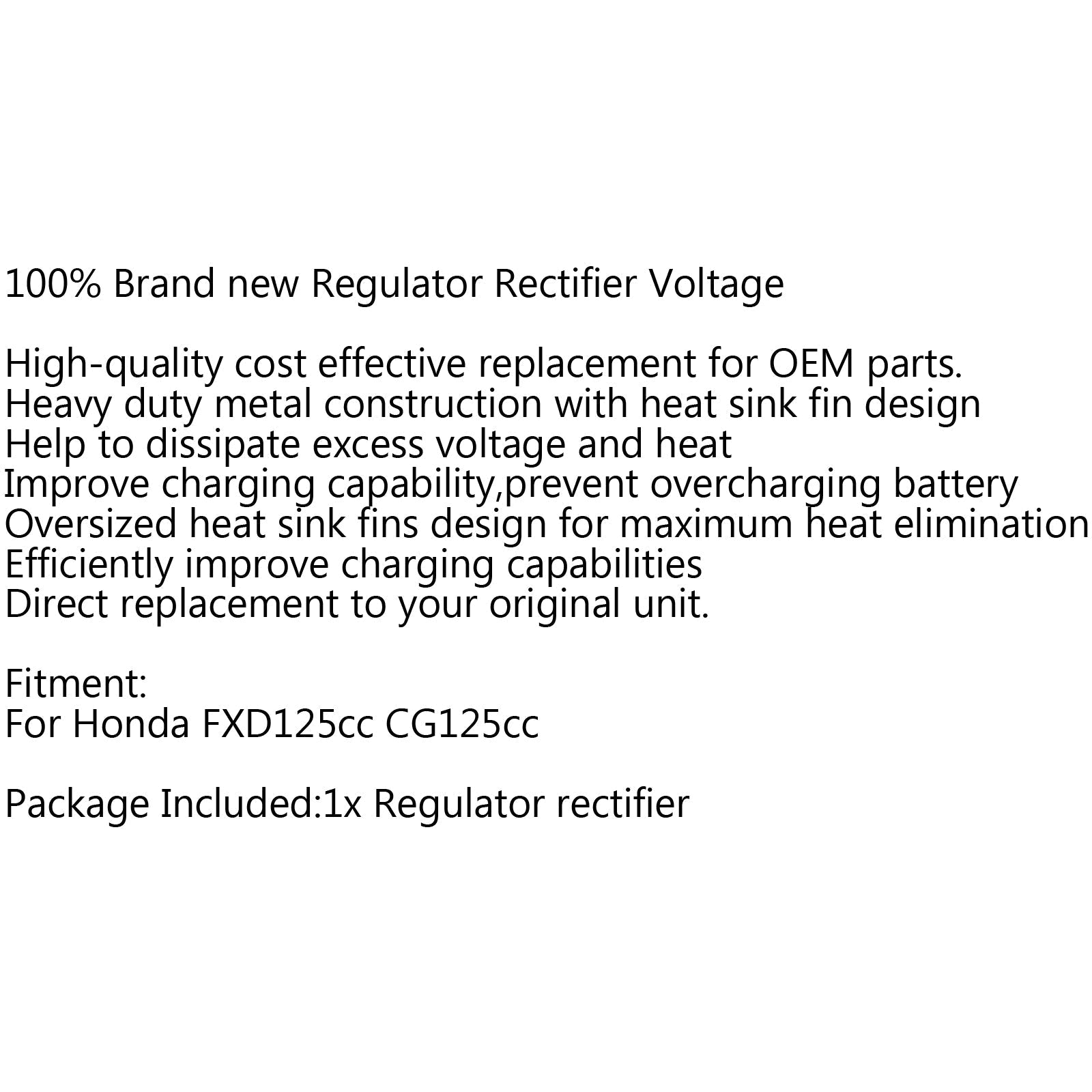 Régulateur de tension pour CG 125cc-250cc GY6 50cc-150cc ATV Dirt Bike Go Kart Cyclomoteur Générique