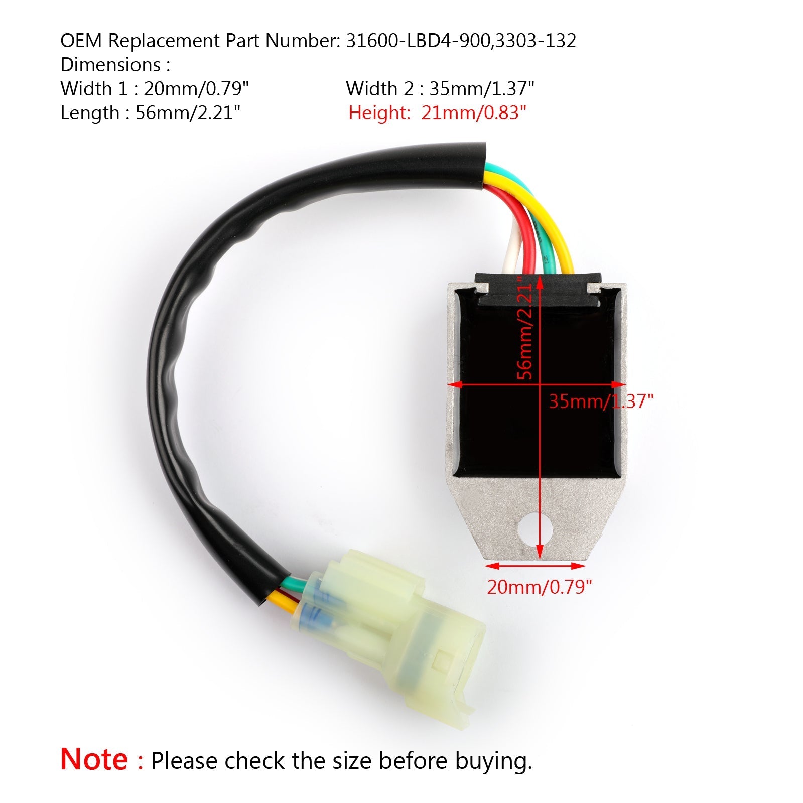 2004-2007 89cc KYMCO Mongoose 50 70 90 Nieuwe 12 V Spanningsregelaar Gelijkrichter