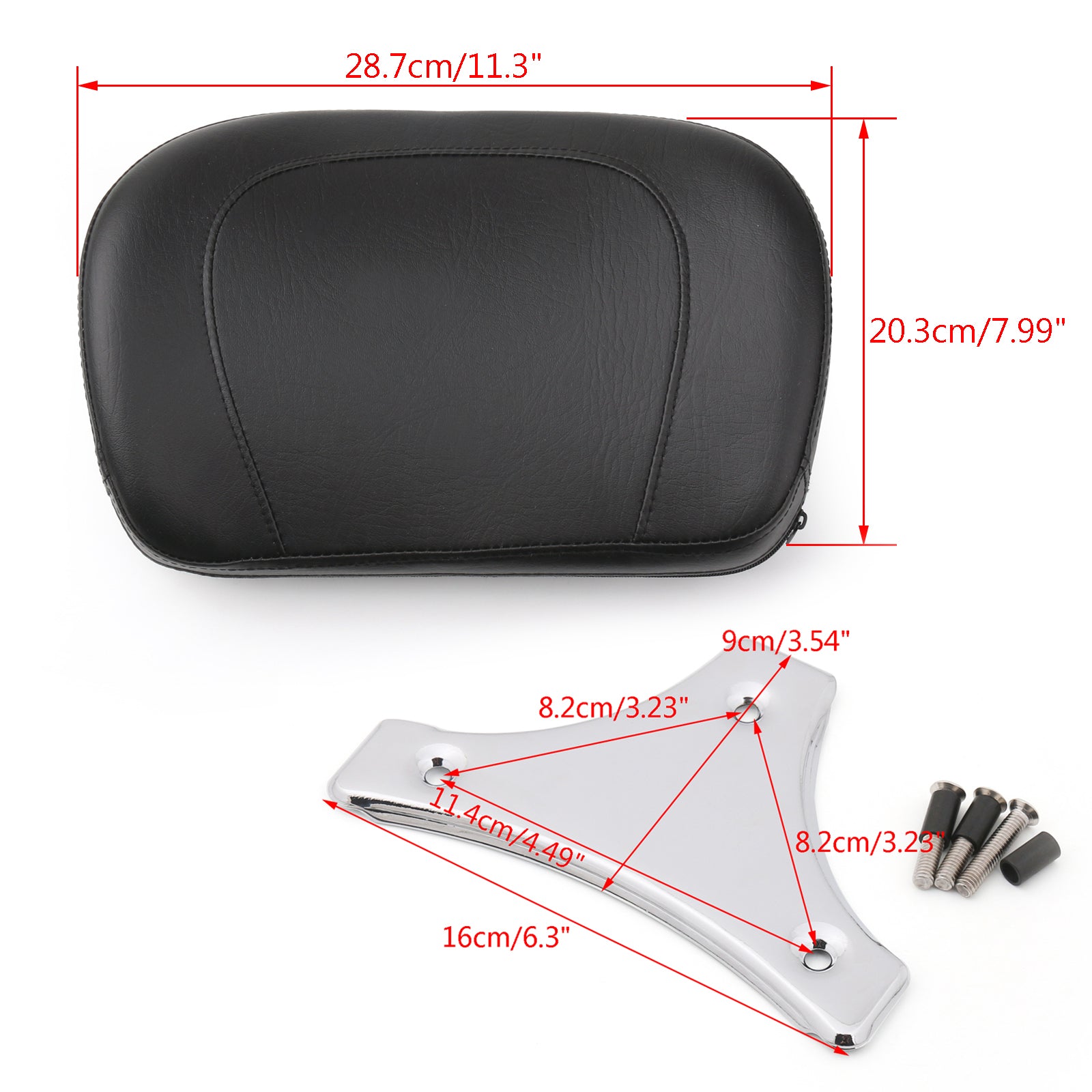 Cojín de respaldo Sissy Bar para Harley Electra Glide Road King Road Gilde 09-14 Genérico