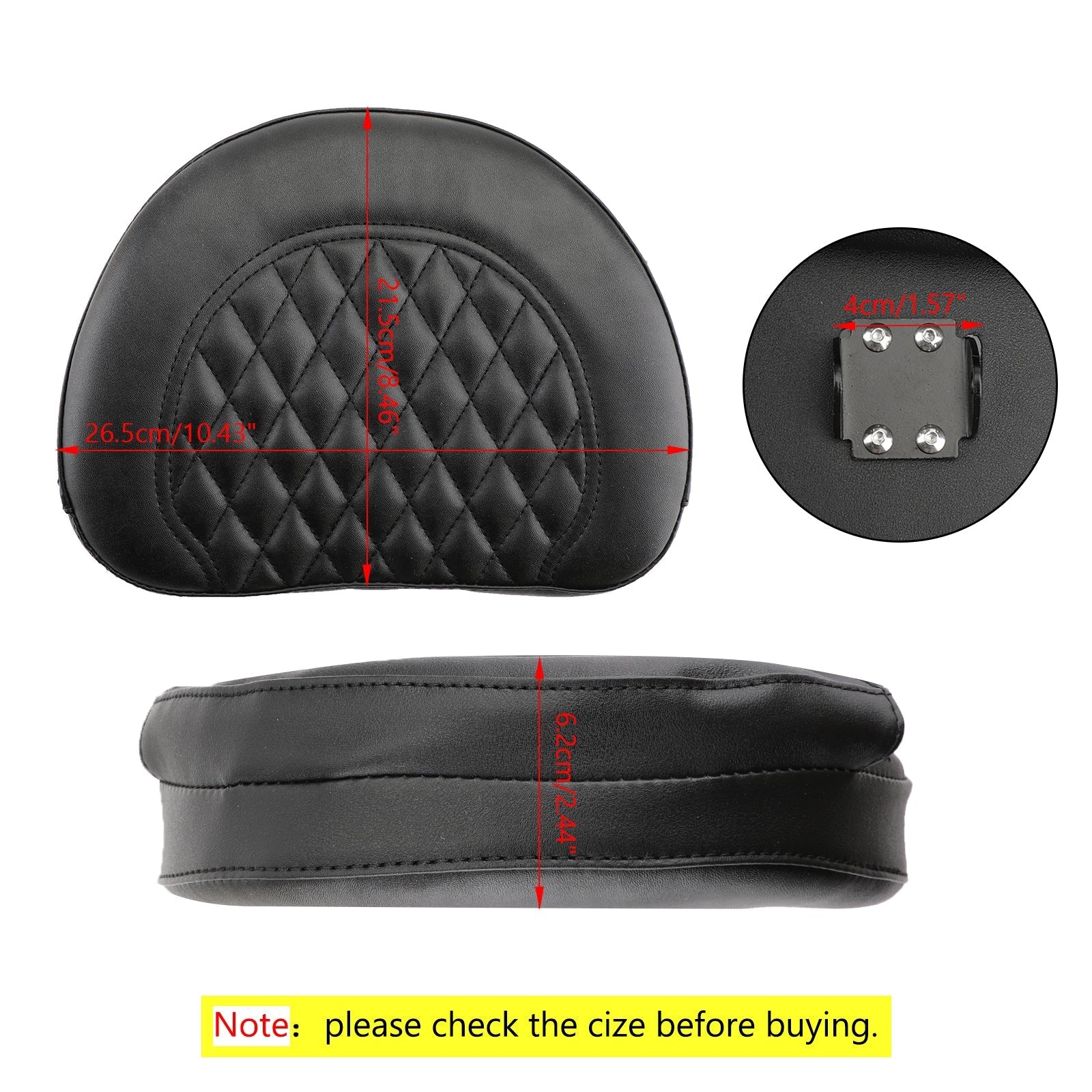 Coussin de coussin de dossier de conducteur pour Touring Road Gilde FLTR Road King Generic