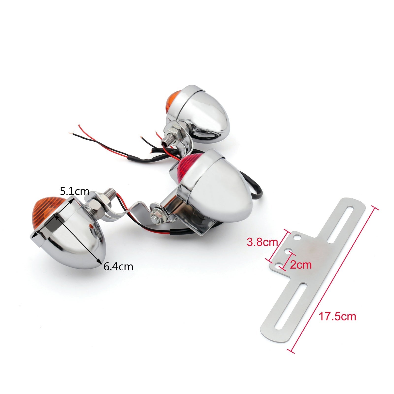 Support universel de plaque d'immatriculation pour moto, feu arrière, feu stop générique