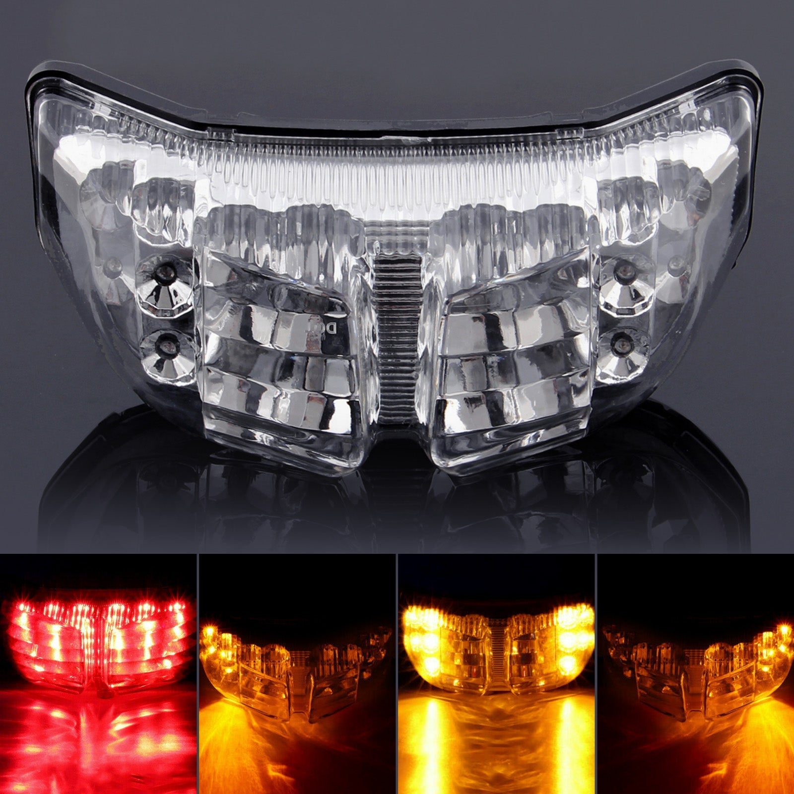 Luce posteriore LED integrata per Yamaha FZ1000/FZ1/FZ1 Fazer (06-10) 2 Colori generici