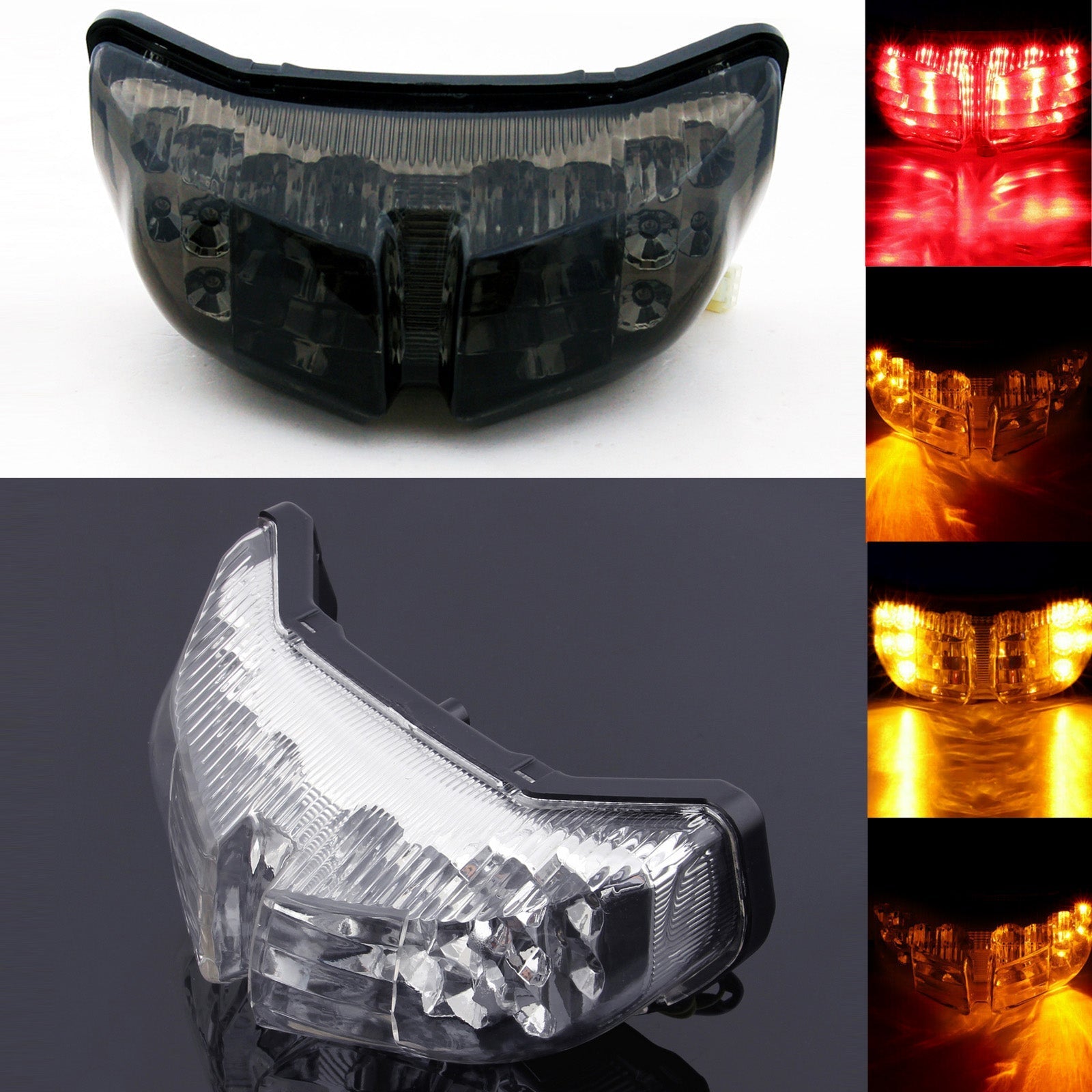 Luce posteriore LED integrata per Yamaha FZ1000/FZ1/FZ1 Fazer (06-10) 2 Colori generici