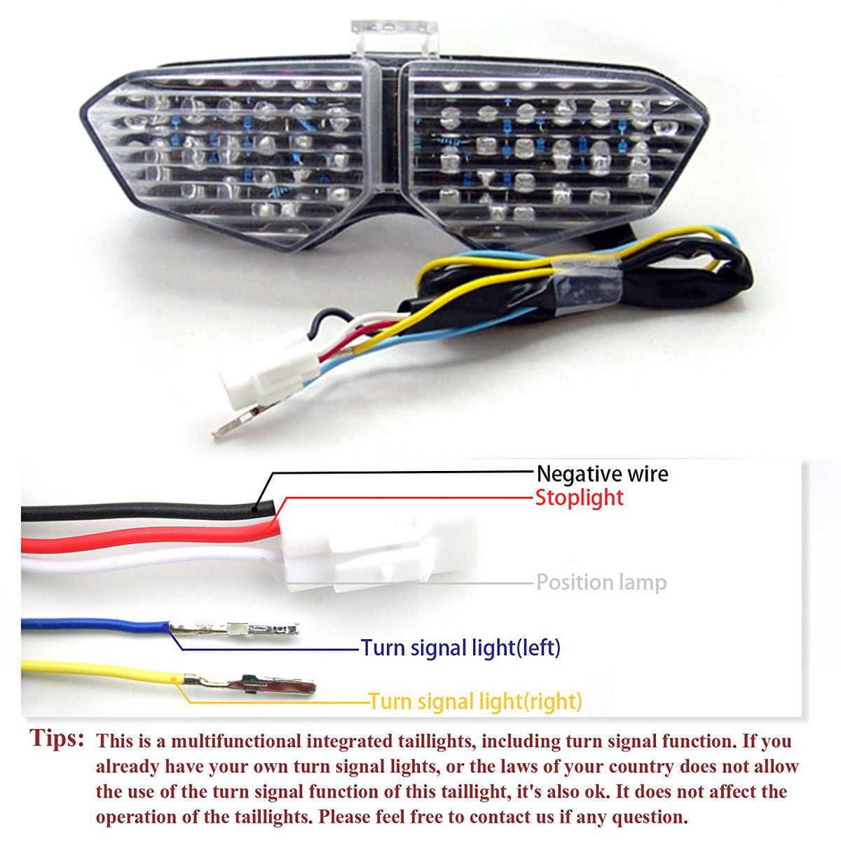 Areyourshop - Señales de giro LED integradas para Yamaha YZF R6 03-05 YZF R6S 2006-2008 genérico