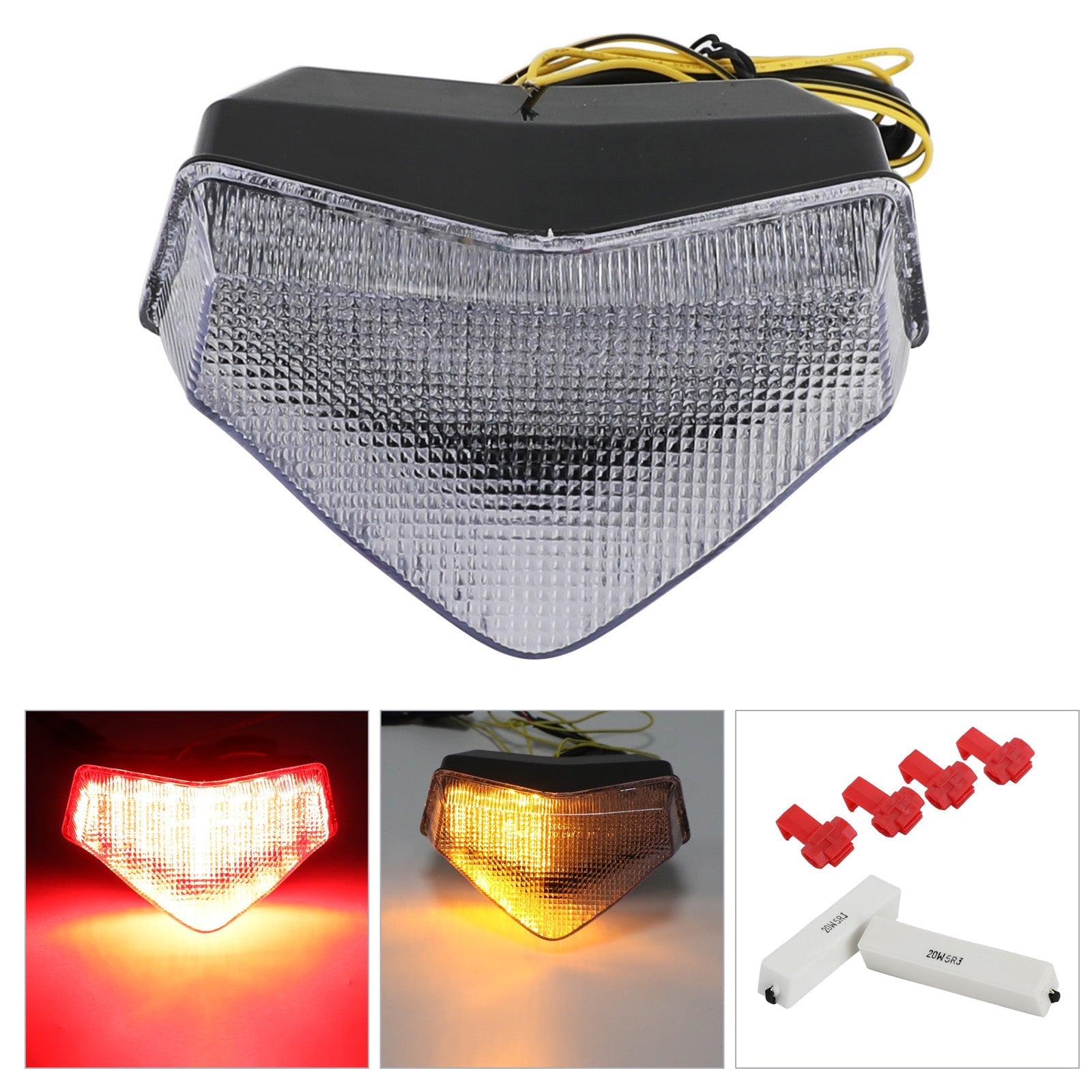 Clignotants intégrés au feu arrière LED pour Tiger Speed Triple Sprint ST, 2 couleurs génériques