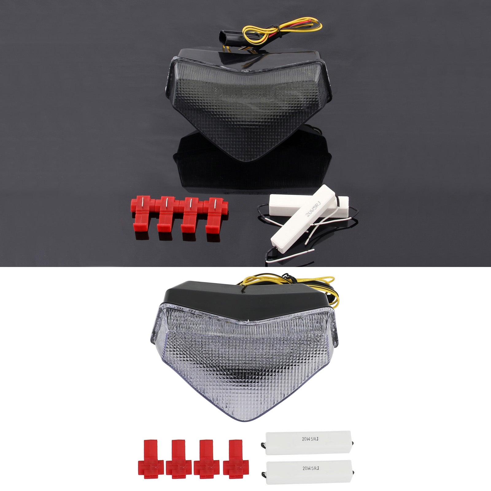 Clignotants intégrés au feu arrière LED pour Tiger Speed Triple Sprint ST, 2 couleurs génériques