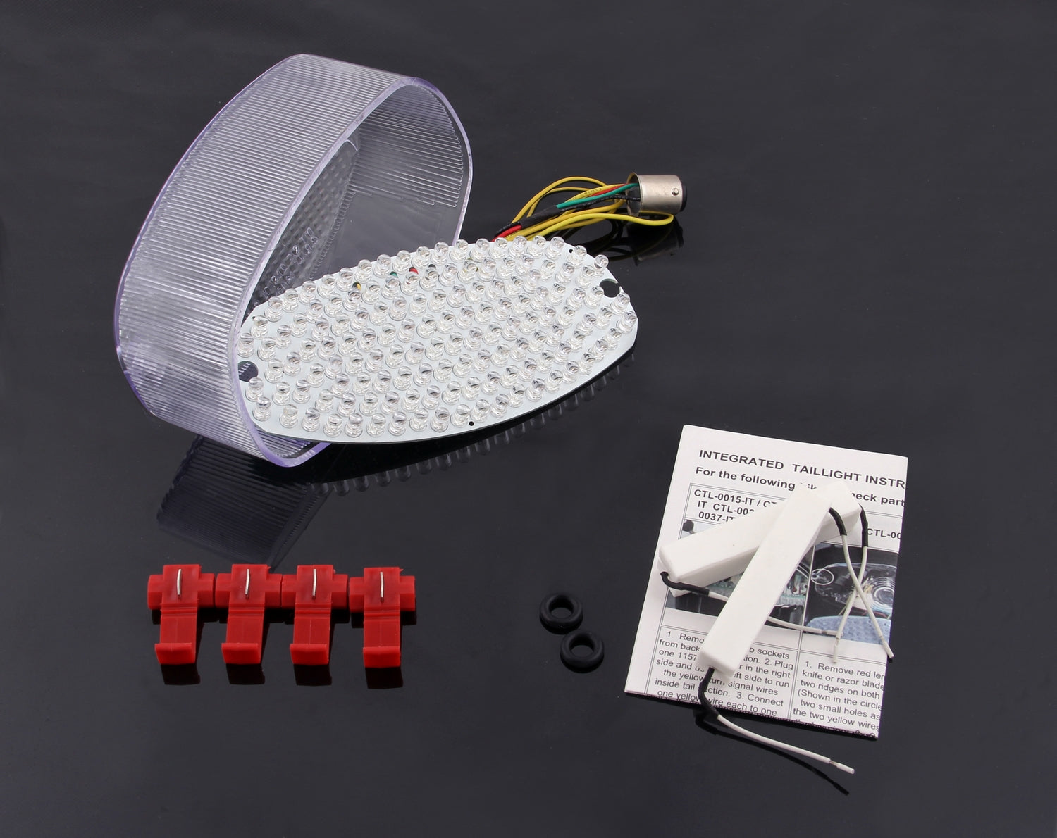 Zintegrowane sygnały turowe dla przezroczystego tylnego światła dla Yamaha R6 YZF600R VSTAR 1100 Niestandardowe ogólne