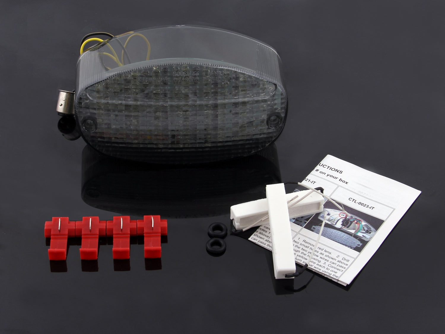 Zintegrowane sygnały turowe dla przezroczystego tylnego światła dla Yamaha R6 YZF600R VSTAR 1100 Niestandardowe ogólne