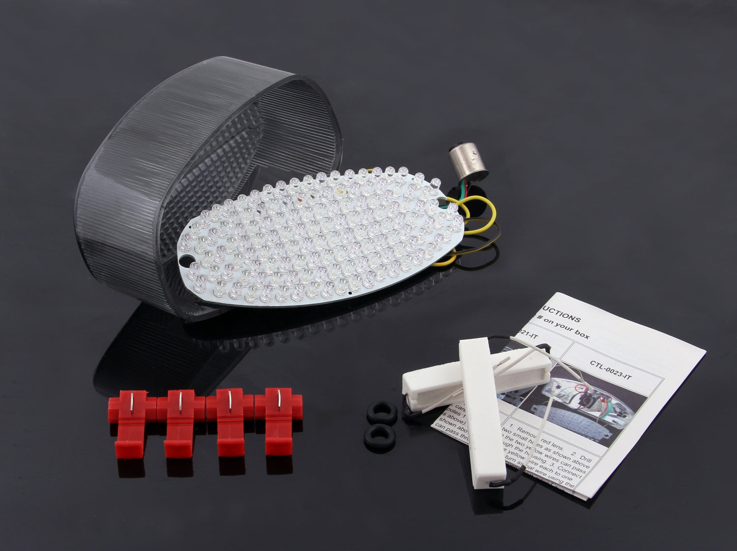 Zintegrowane sygnały turowe dla przezroczystego tylnego światła dla Yamaha R6 YZF600R VSTAR 1100 Niestandardowe ogólne