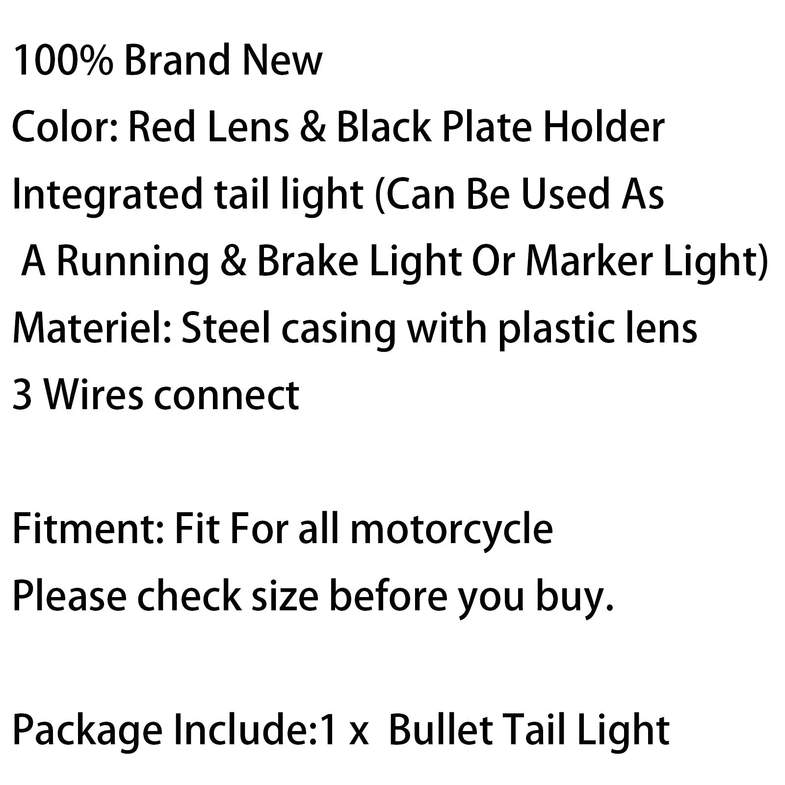 Lumo posteriore posteriore Lightning Light Light Indicatore Luce posteriore, 2 colori generici