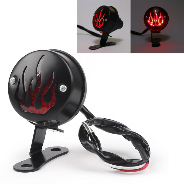 Achterste licht licht licht licht rode vlam voor Harley Cafe Racer Bobber, 2 generieke kleuren