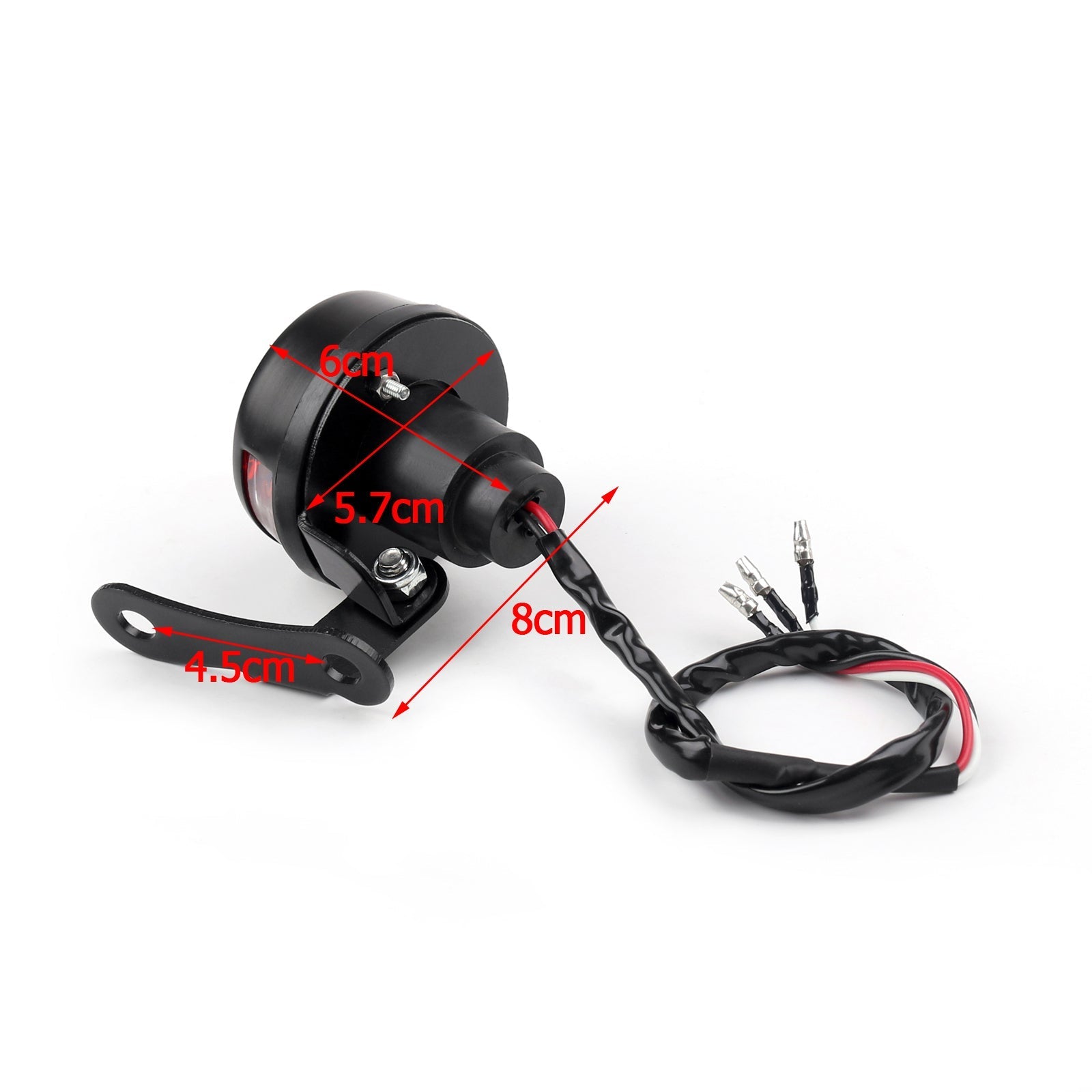 Boîtier de gril rouge feu arrière feu Stop pour Harley Cafe Racer, 2 couleurs génériques