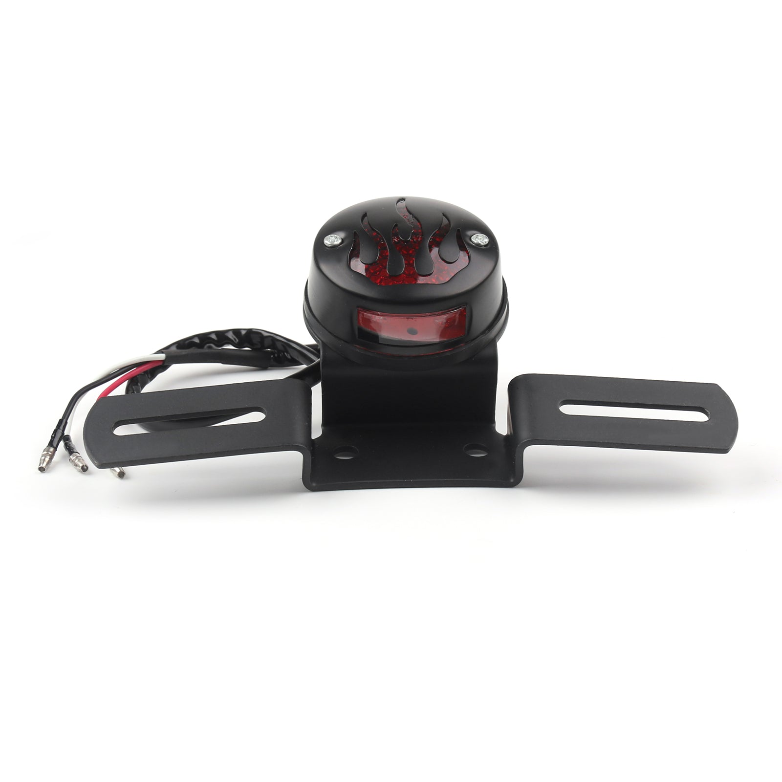 Lumo posteriore Fuoco Fuoco Fiamma posteriore Stop per Harley Cafe Racer Bobber, 2 colori generici