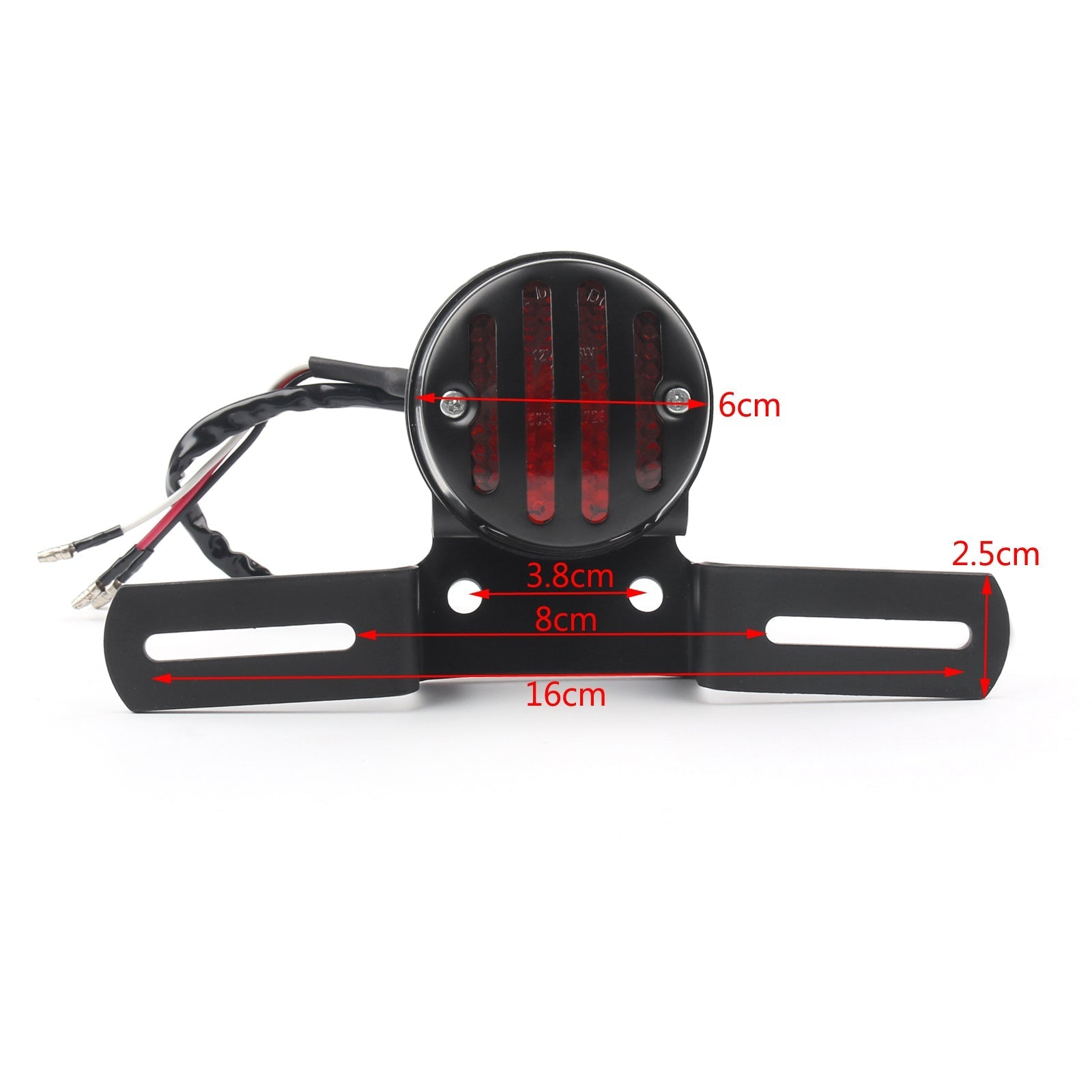 Achterrem kentschappelijke bordondersteuning voor Harley Bobber Cafe Racer, 2 generieke kleuren