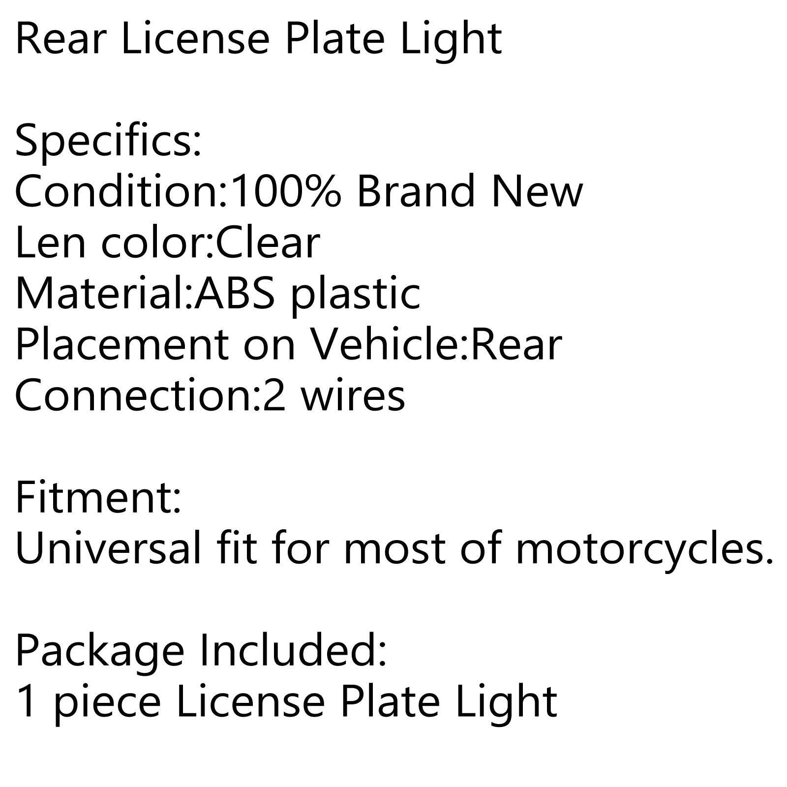 Targa posteriore a LED per moto, luce targa freno, mini fanale posteriore generico