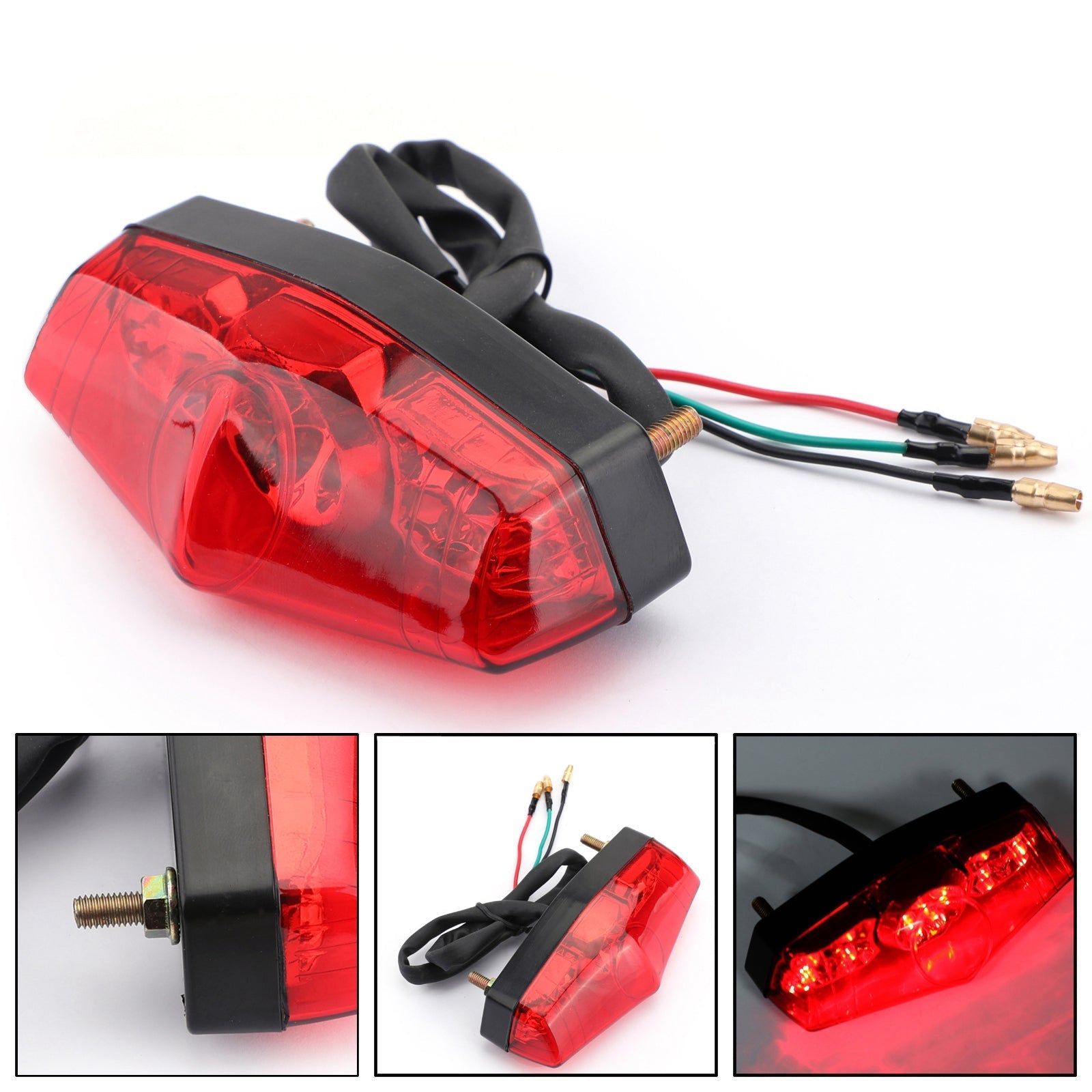 ABS Motorcycle Red LED 12V Hamulec stojący tylna walka