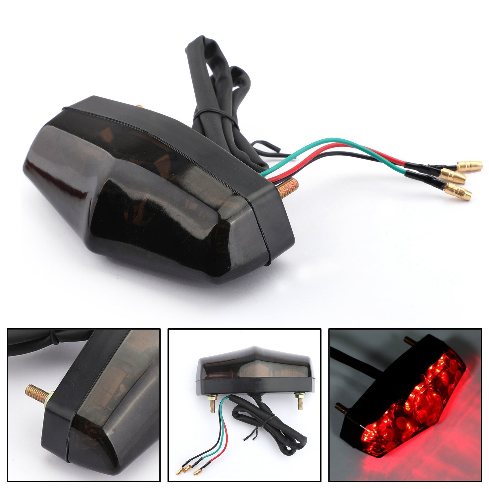 ABS Motorcycle Red LED 12V Hamulec stojący tylna walka