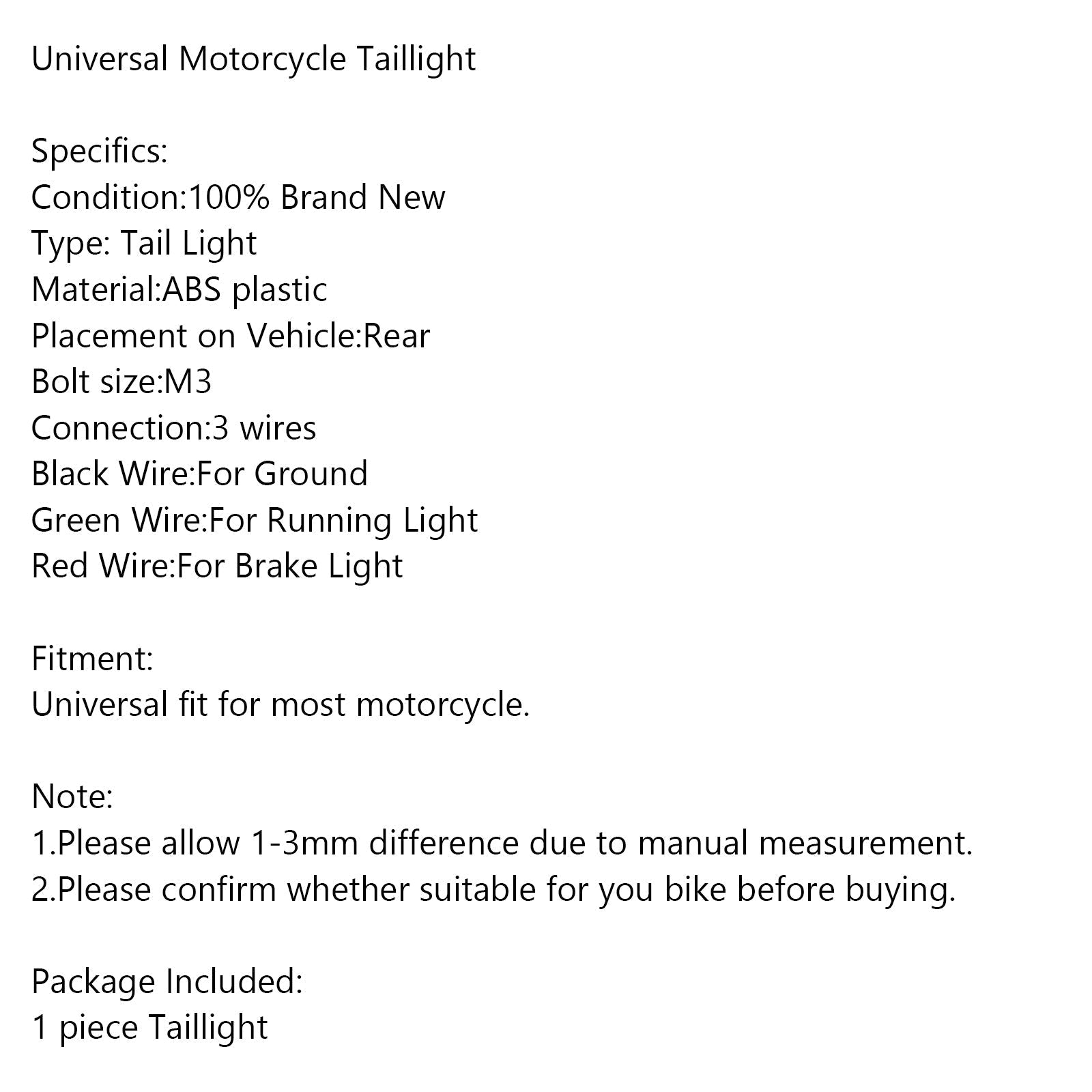 1x LED -jarruvalo universaalille moottoripyörälle bobber mönki