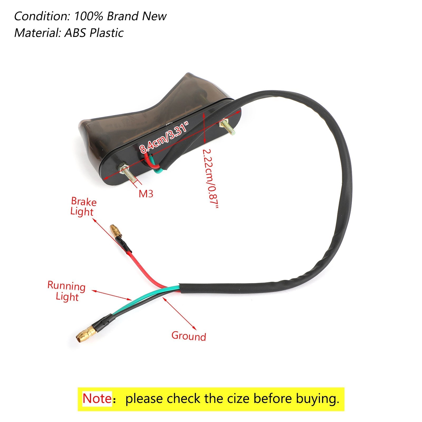 1x LED -jarruvalo universaalille moottoripyörälle bobber mönki