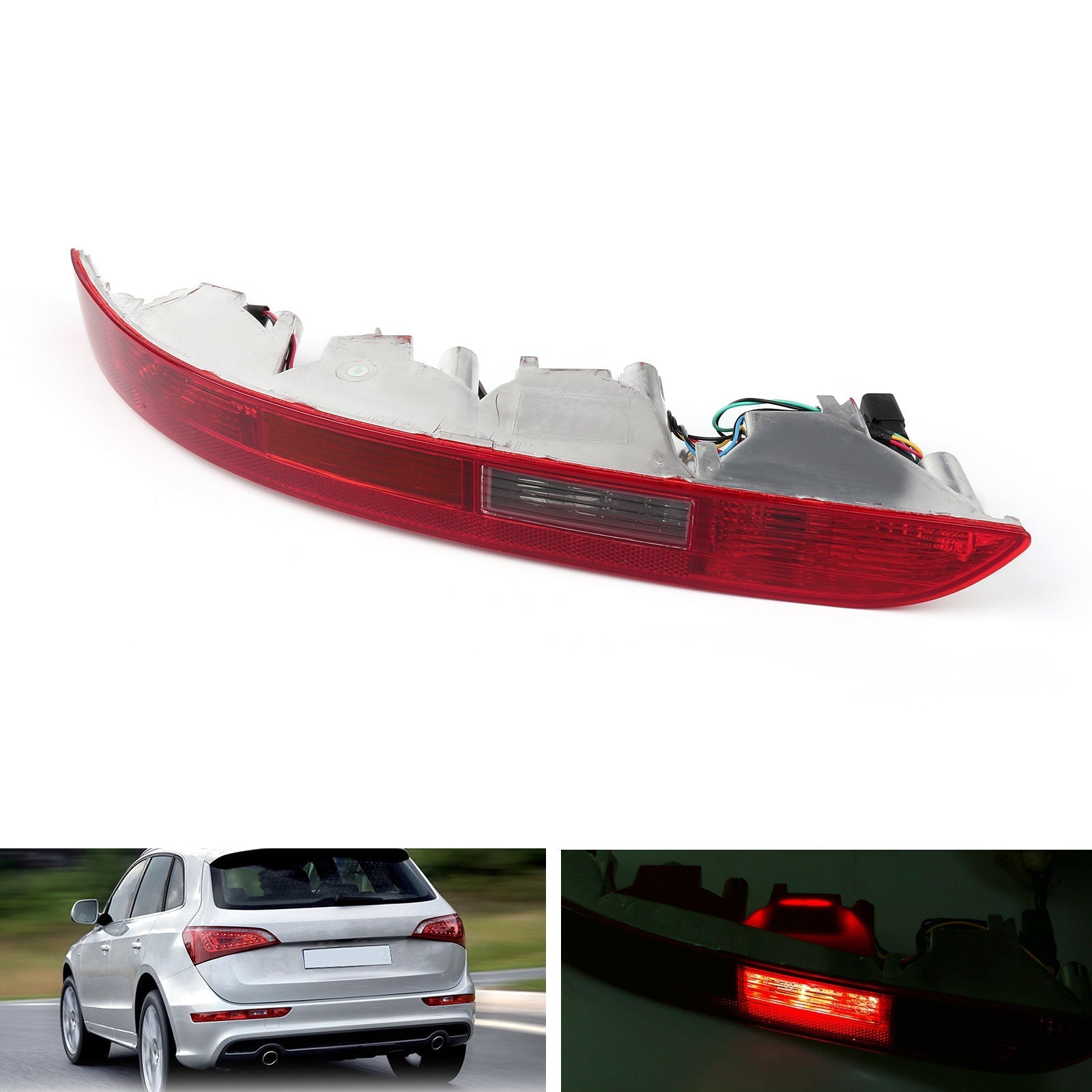 Feu arrière inférieur gauche/droit feu de pare-chocs arrière avec 4 ampoules pour Audi Q5 (2009-2015) générique