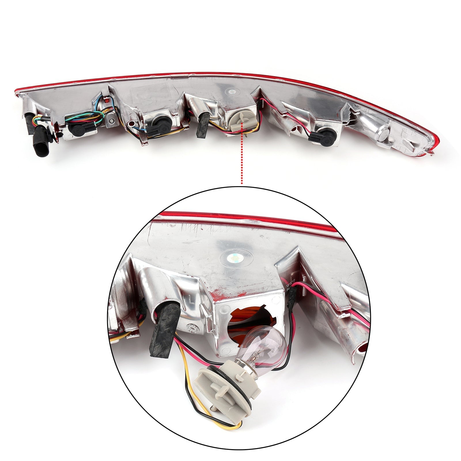 Feu arrière inférieur gauche/droit feu de pare-chocs arrière avec 4 ampoules pour Audi Q5 (2009-2015) générique