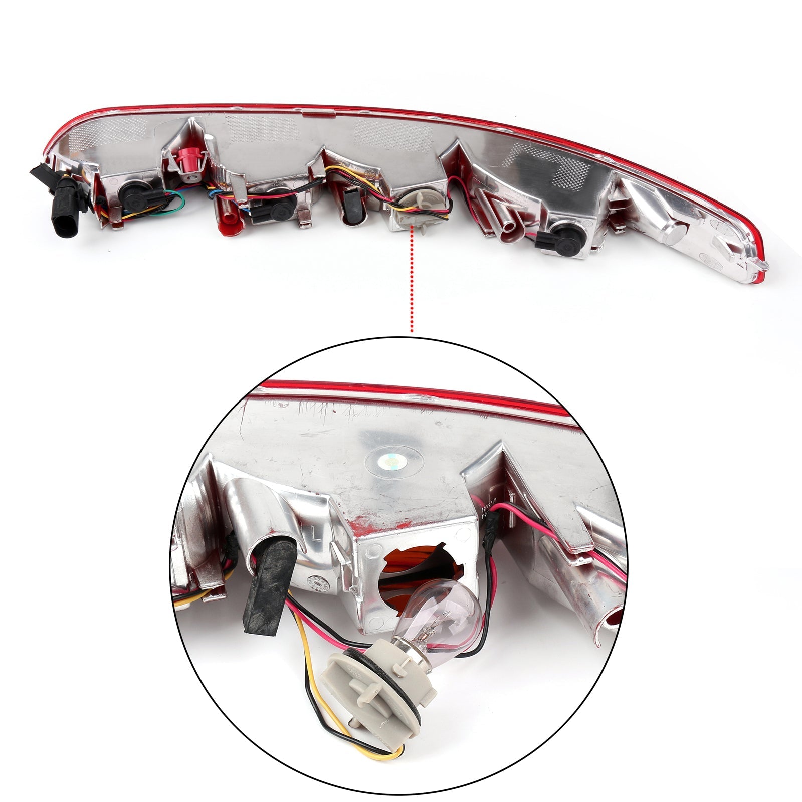 Feu arrière inférieur gauche/droit feu de pare-chocs arrière avec 4 ampoules pour Audi Q5 (2009-2015) générique