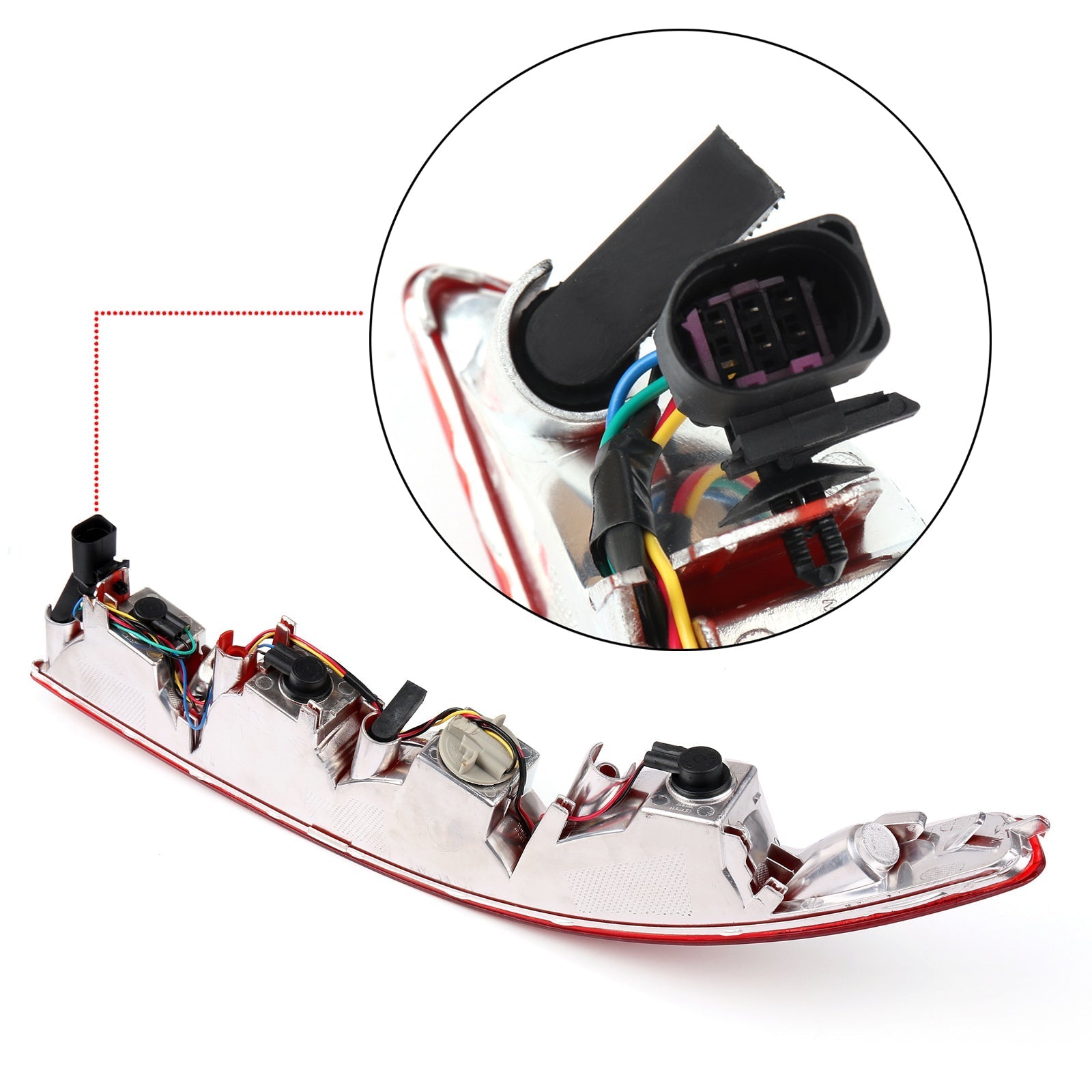 Feu arrière inférieur gauche/droit feu de pare-chocs arrière avec 4 ampoules pour Audi Q5 (2009-2015) générique