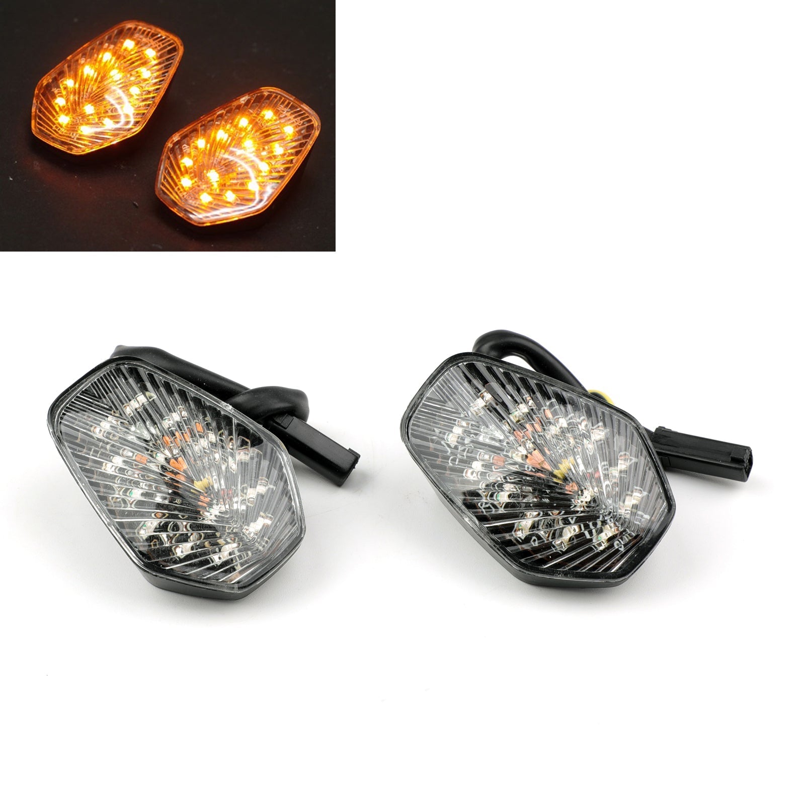 Euro Euro LED Turn Signals ingebouwd voor Suzuki GSXR 600 GSXR750 GSX-R1000 Generic