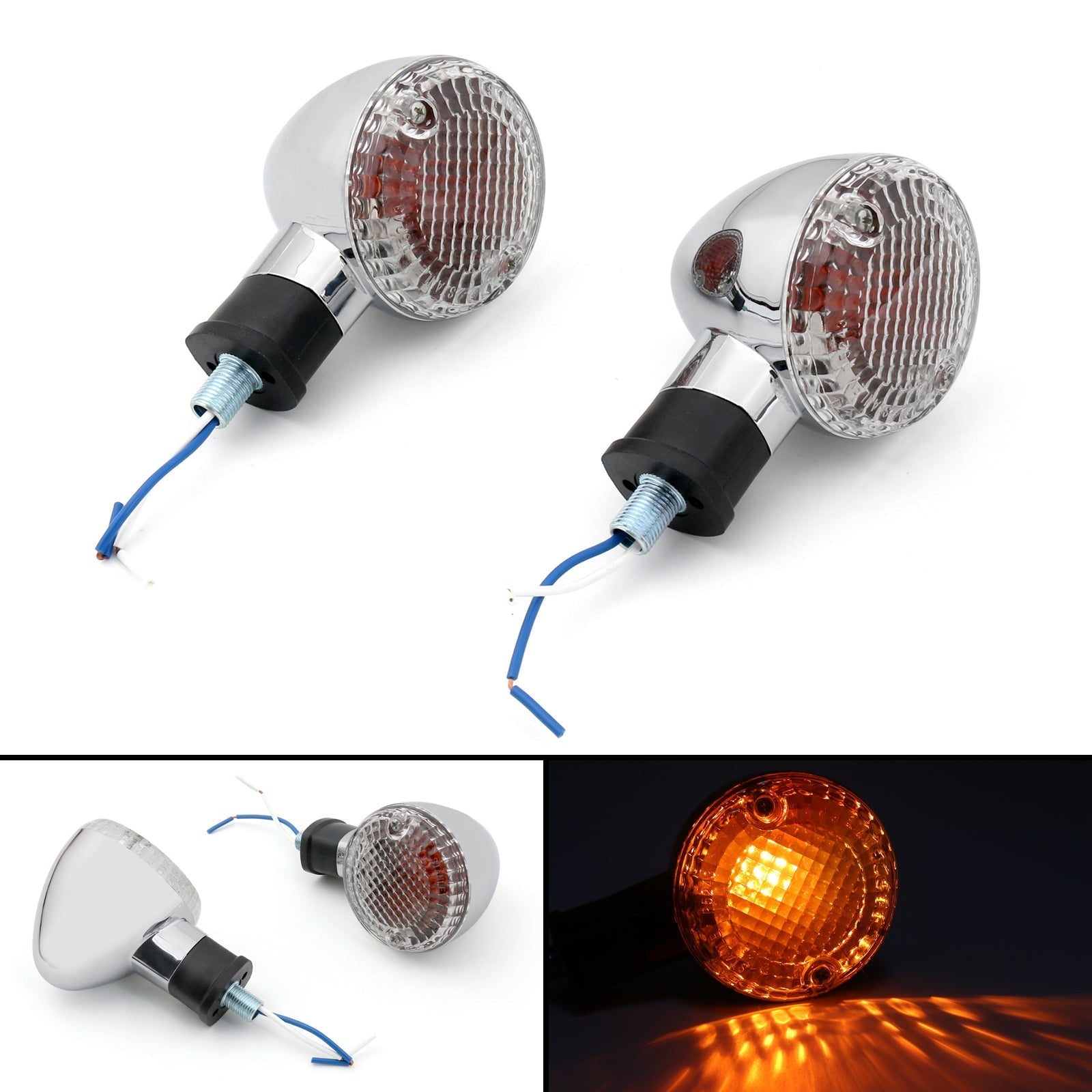 Clignotants Bullet Lights Moteur pour Kawasaki Vulcan 800 Yamaha Road Star Generic