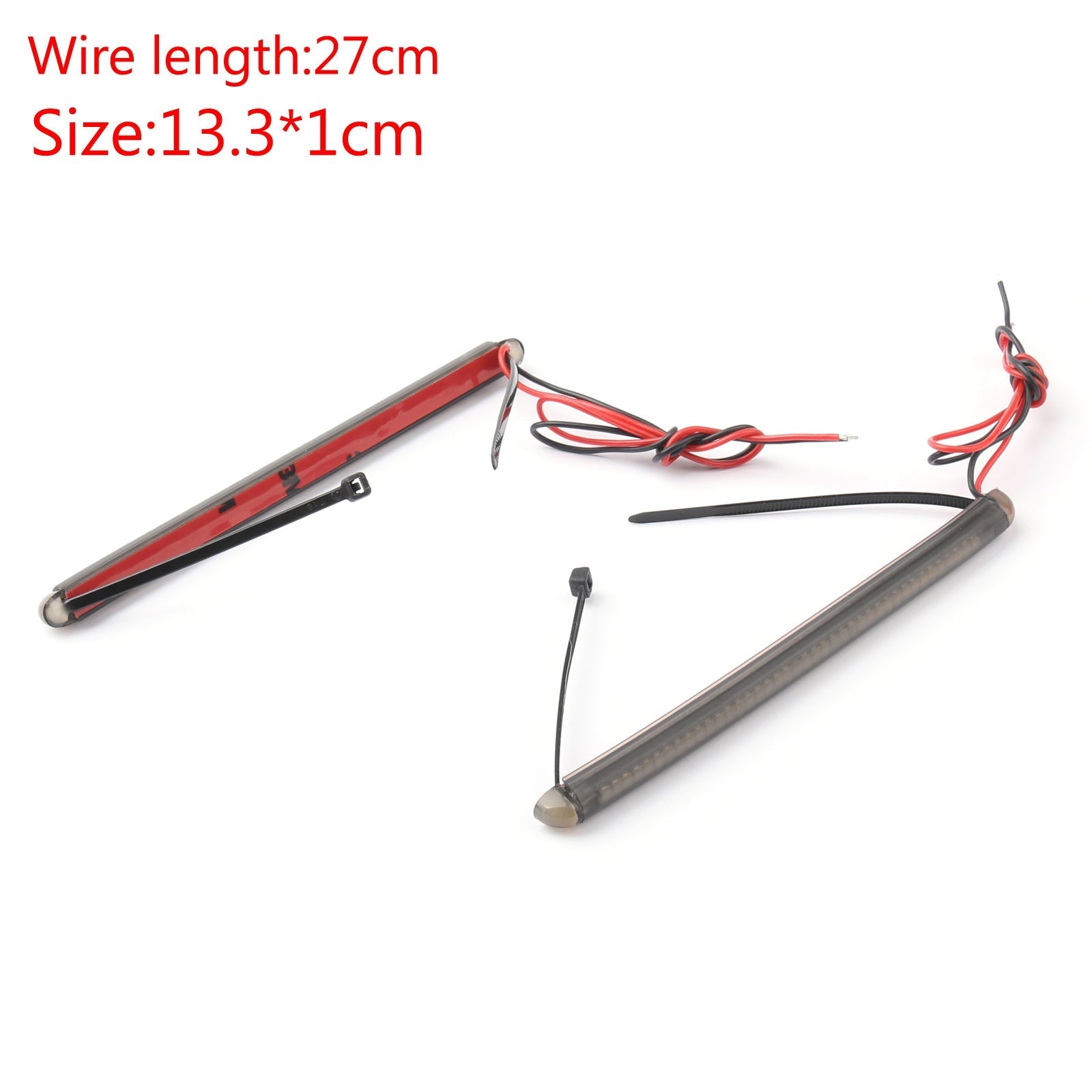 Kit luci ambrate per strisce di indicatori di direzione a LED a forcella da 43mm-46mm per Harley Victory Honda Generico