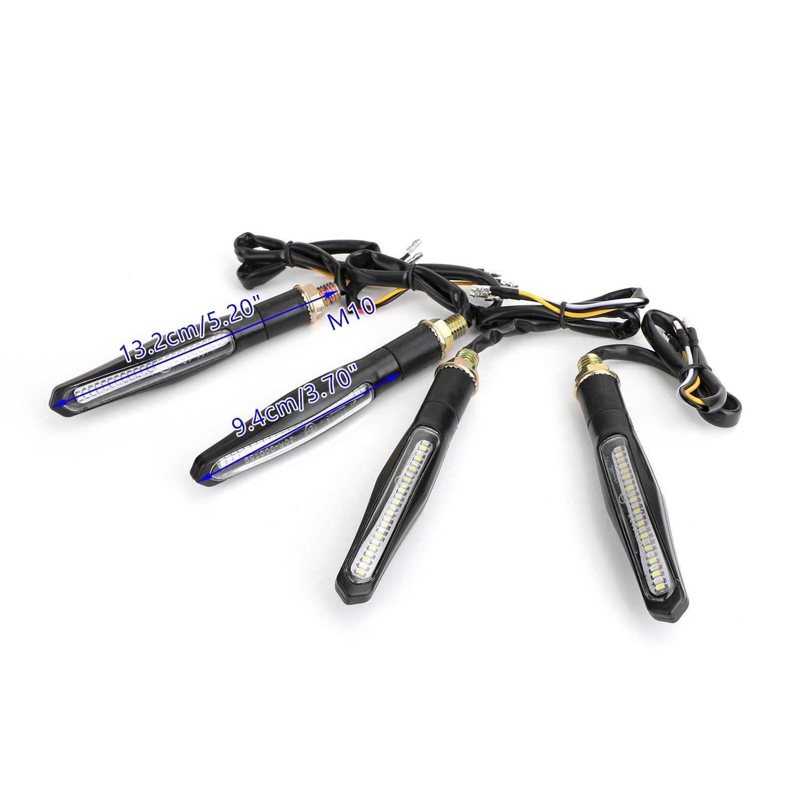 4x LED-sequentiële richtingaanwijzers Motorrichtingaanwijzers DRL-verlichting Generieke remlamp