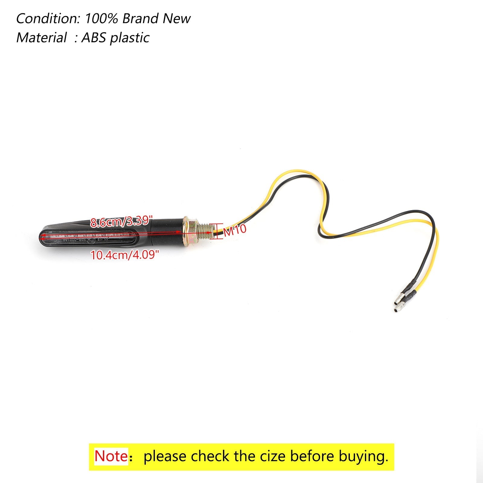 M10 Motocykl Kierunkowskazy Lampka kontrolna Skuter Chopper Cafe Racer Generic