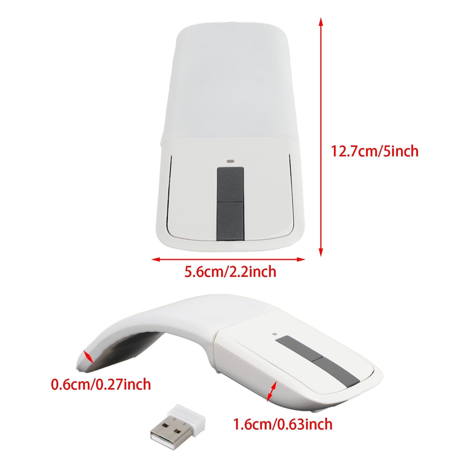 Wireless Arc Touch Touch pieghevole 2,4 GHz ricevitore tattile ottico PC