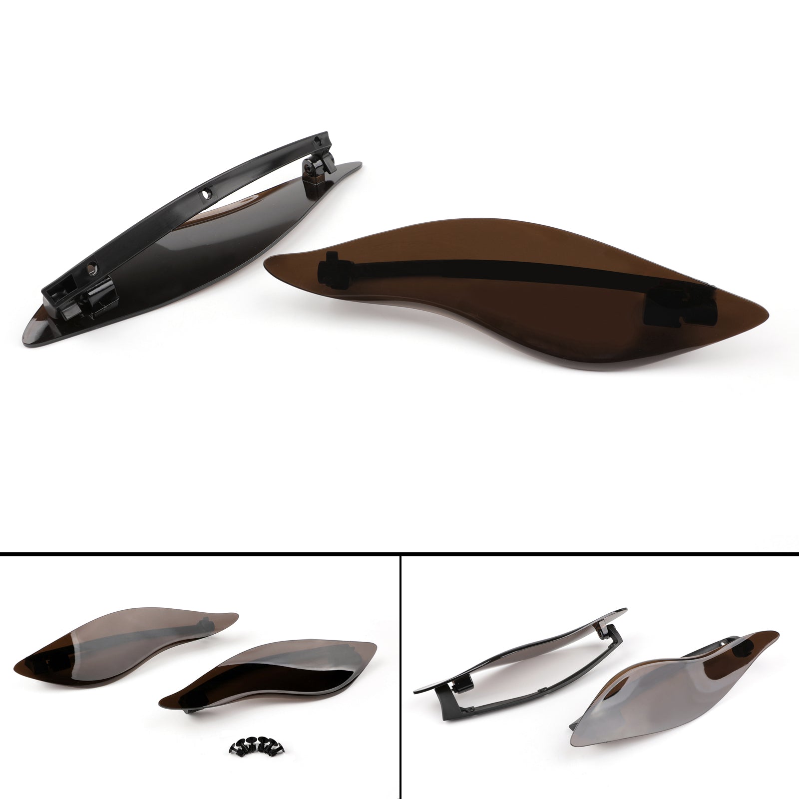 2 Deflettori dell'aria di plastica ABS laterali per Harley Davidson Touring FL 2014-2018, 2 colori generici