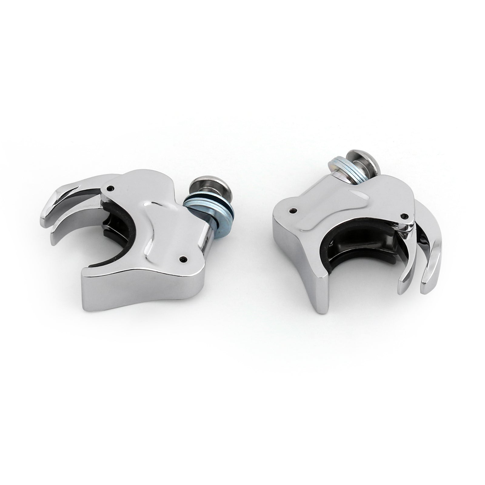 Coppia Morsetti Parabrezza da 39mm per Harley Dyna Sportster XL 883 1200 CHR Generiche