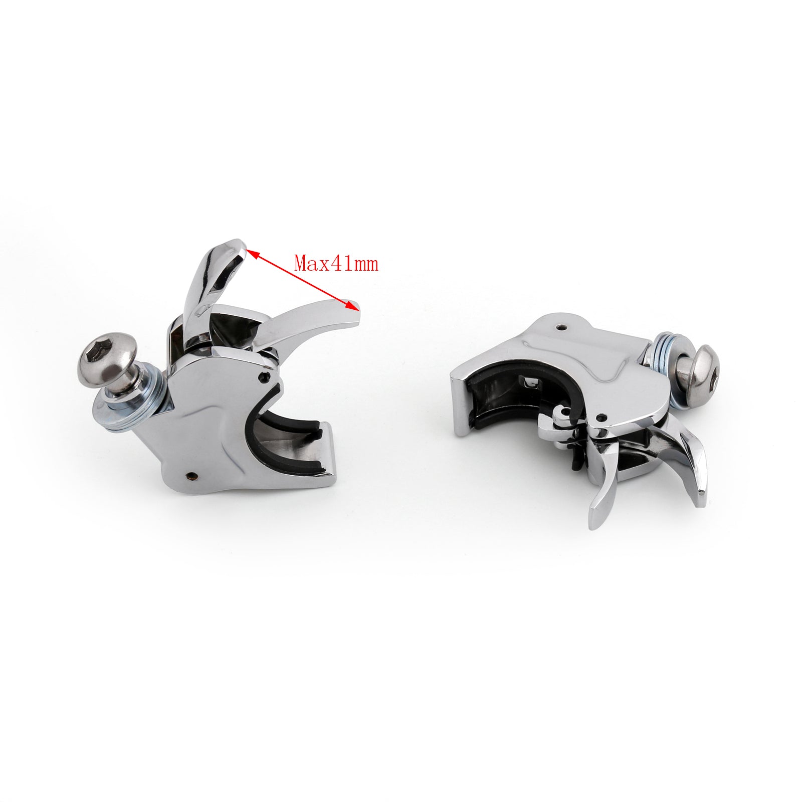 Coppia Morsetti Parabrezza da 39mm per Harley Dyna Sportster XL 883 1200 CHR Generiche