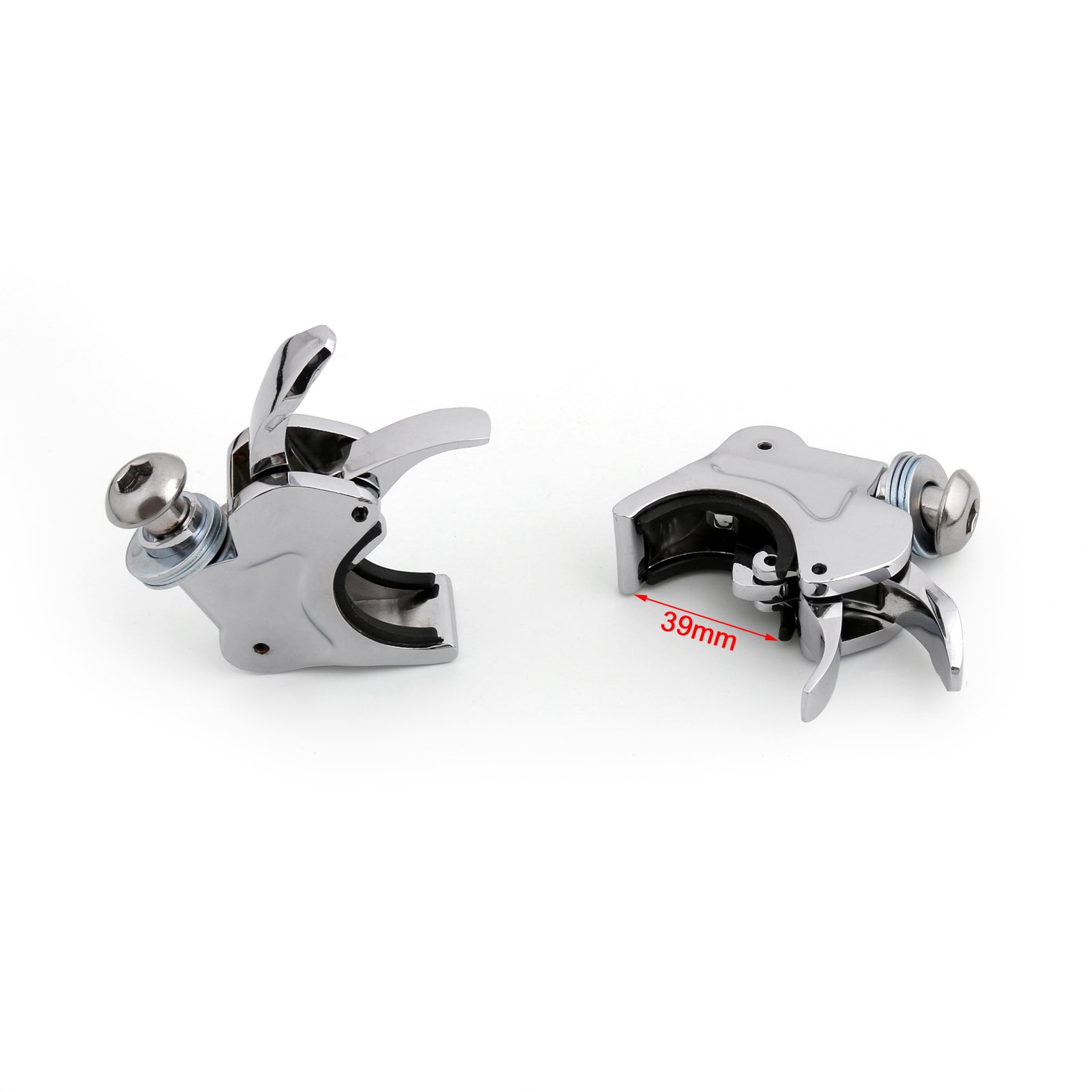 Coppia Morsetti Parabrezza da 39mm per Harley Dyna Sportster XL 883 1200 CHR Generiche