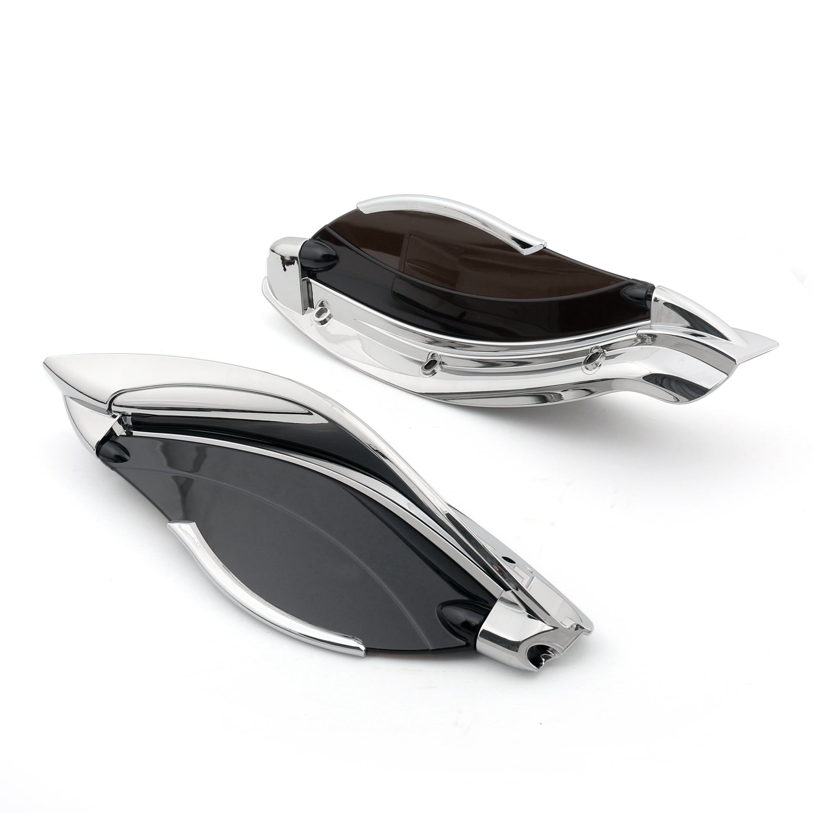 Säädettävät ylemmät sivulokasuojat Harley Street Glide 14-17 Smoke Generic -ilmanohjaimet