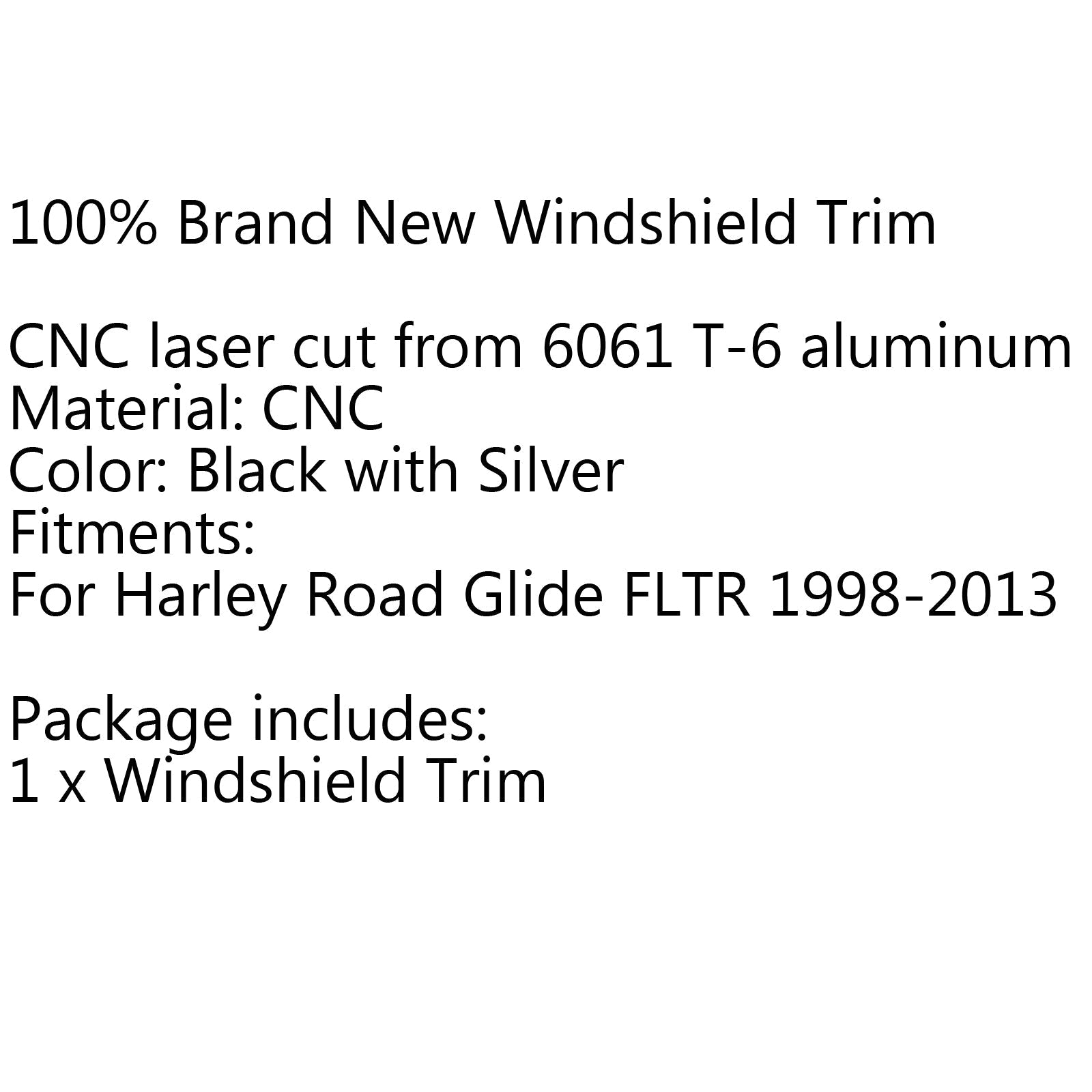 Performance Machine Musta tuulilasiverhoilu Harleylle (1998-2013) Road Glide FLTR, yleinen musta