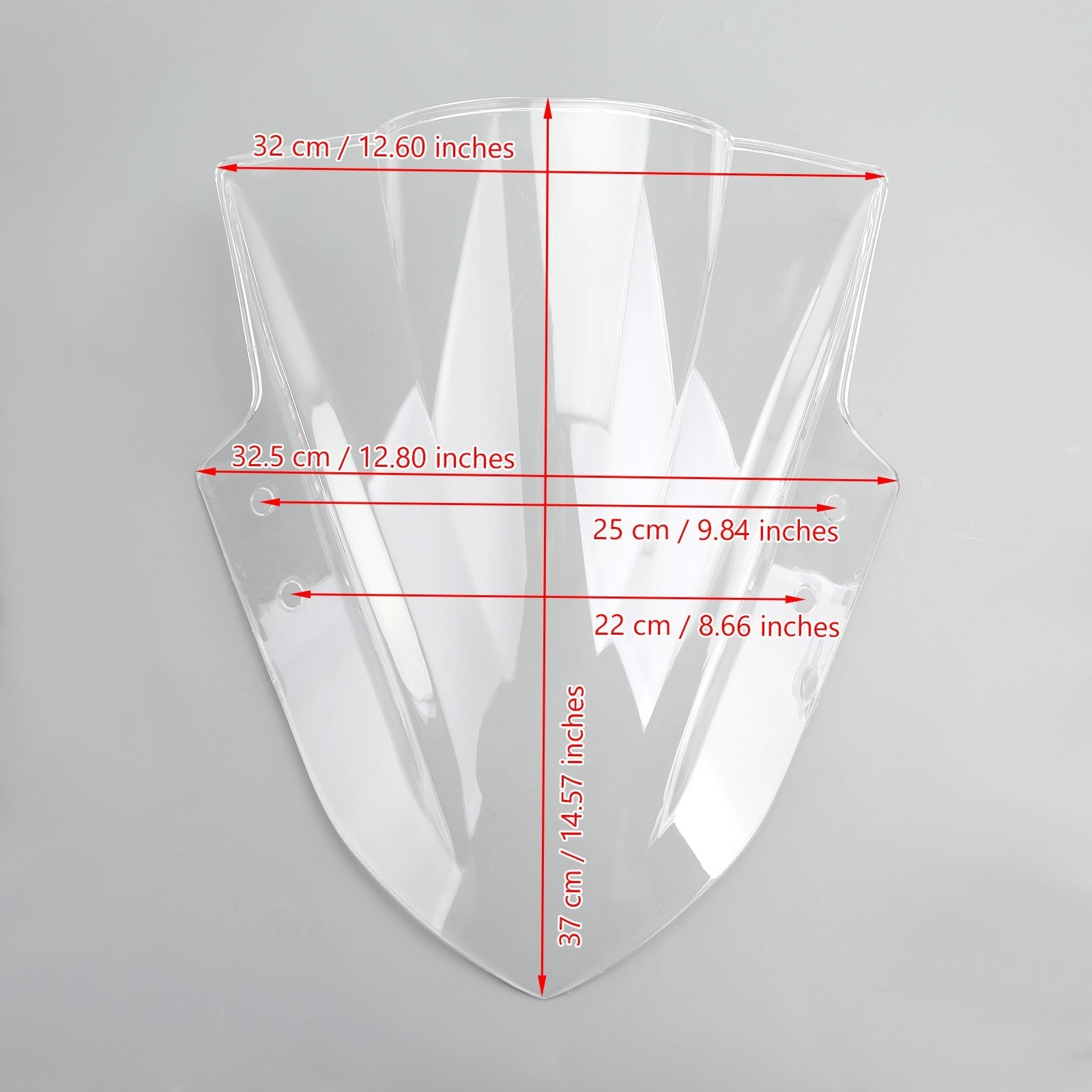 Generico del parabrezza motociclistica universale 7/8 '' 22 mm ABS