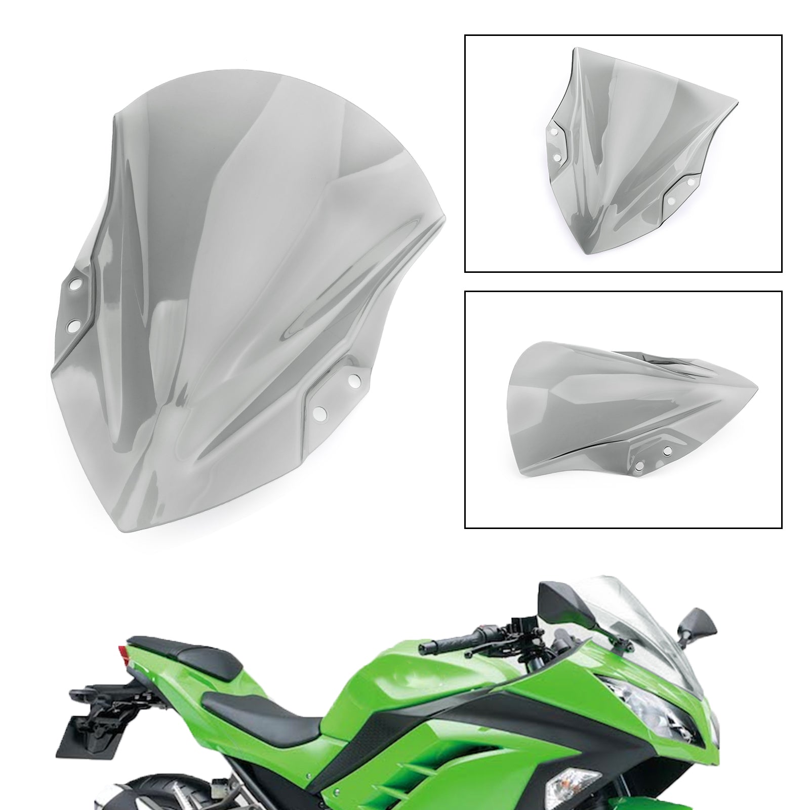 Plastikowa przednia szyba motocykla ABS do Kawasaki 2018-2020 Ninja 400 Generic