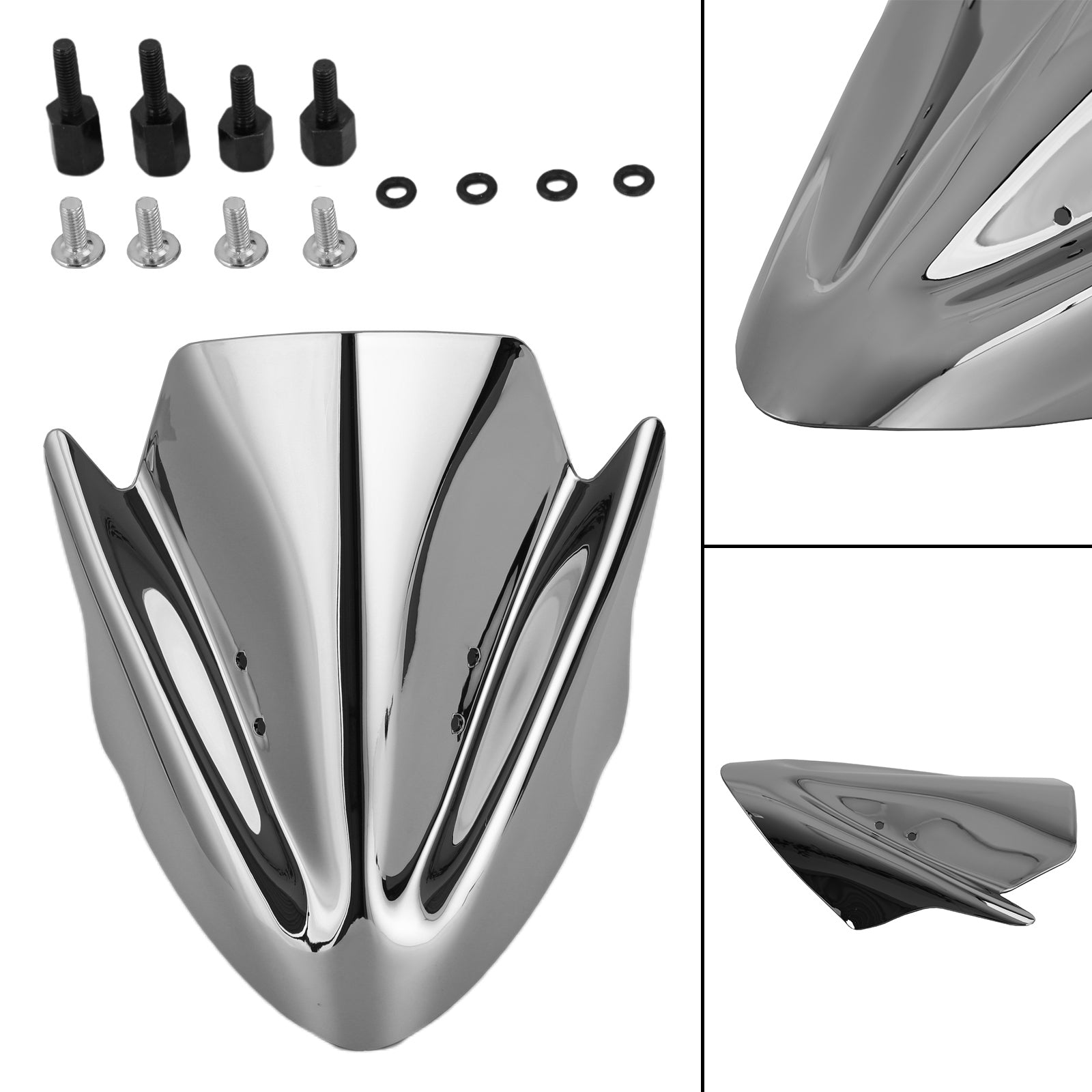 Parabrezza tortuoso parabrezza protettivo per Kawasaki ER6N ER-6N 2012-2016 Generico