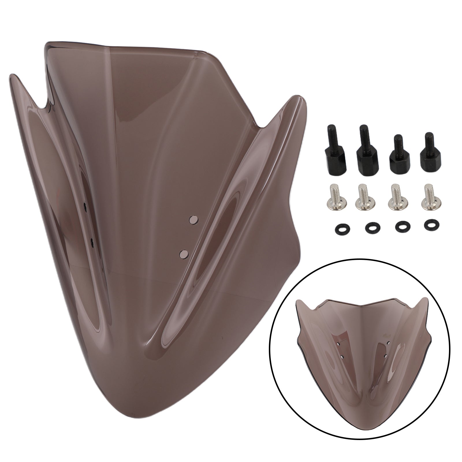 Parabrezza tortuoso parabrezza protettivo per Kawasaki ER6N ER-6N 2012-2016 Generico