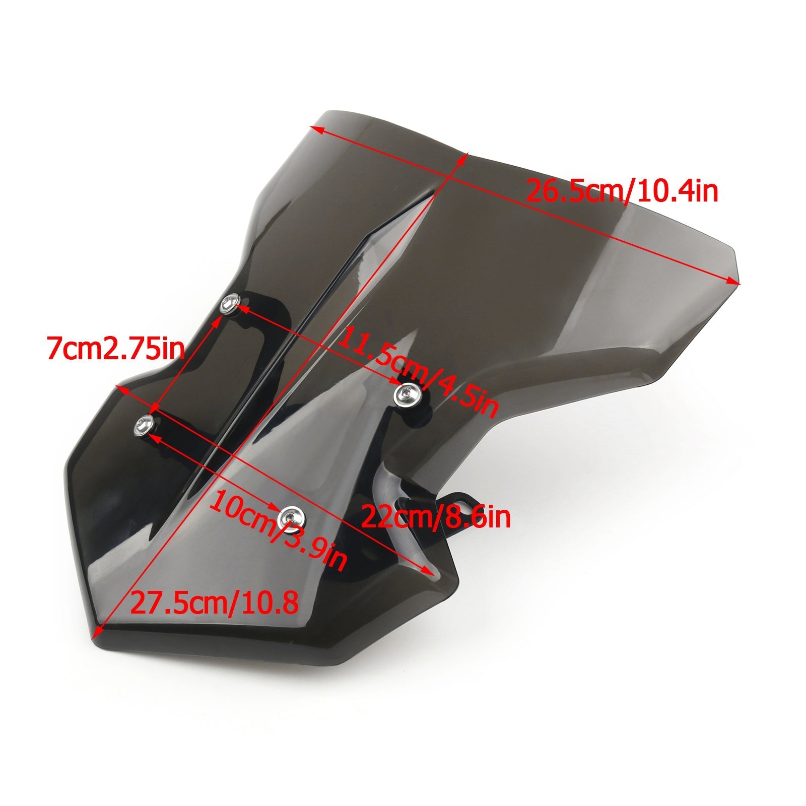 Pare-brise de moto ABS avec support pour Yamaha MT-09 (2017) 2 couleurs génériques