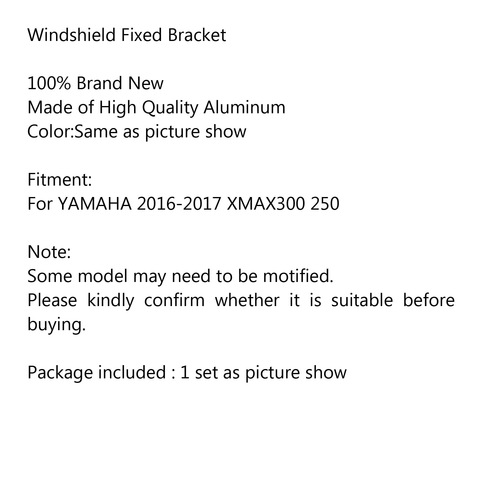 Support fixe de pare-brise de pare-brise de moto pour YAMAHA 2016 2017 XMAX300 250 générique