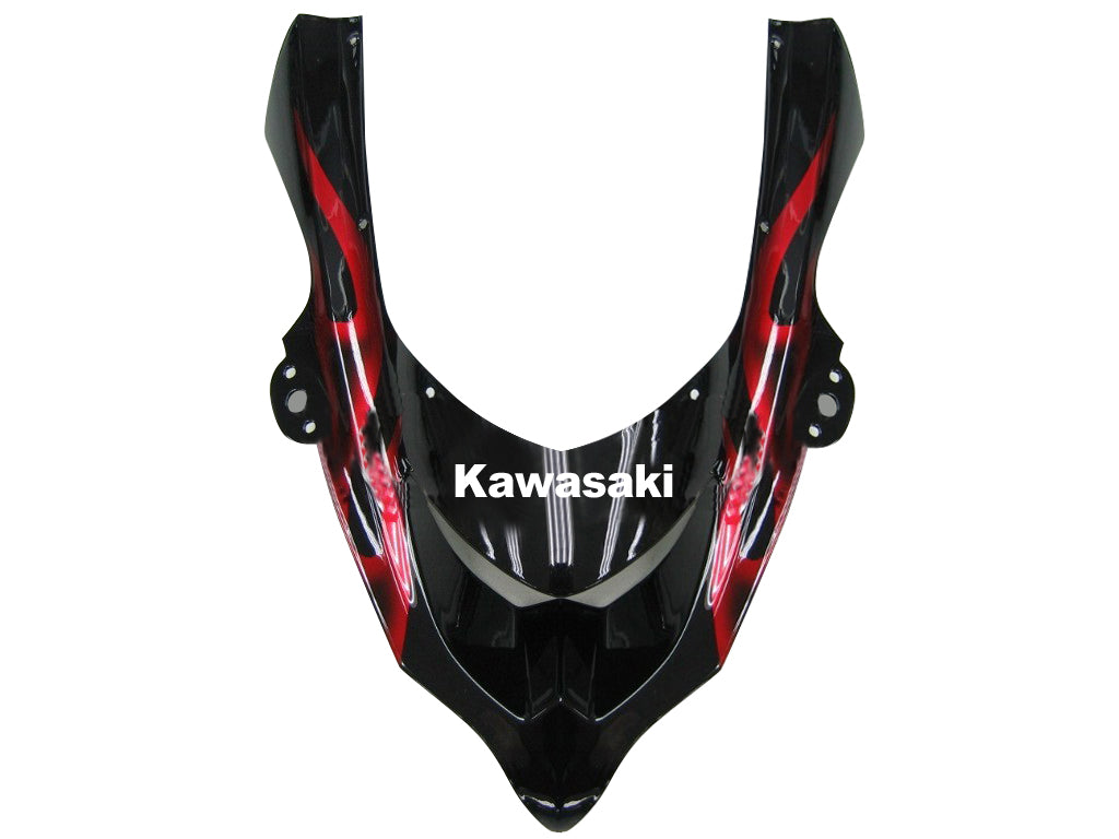 Amotopart Fairing 2004-2005 Kawasaki ZX 10R Black & Red Flame Ninja Generic