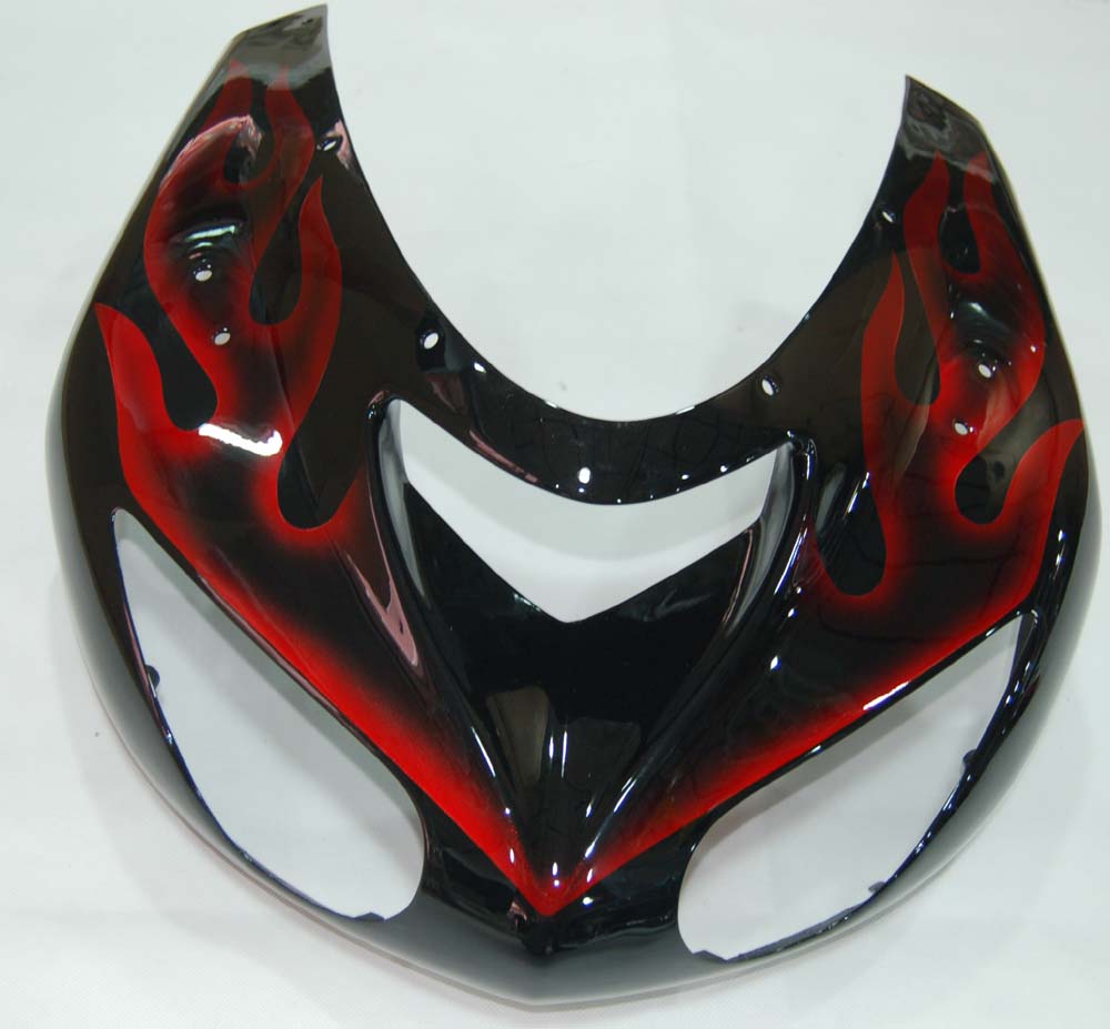 Amotopart Fairings 2006-2007 Kawasaki ZX 10R Black & Red Flame Ninja Generic